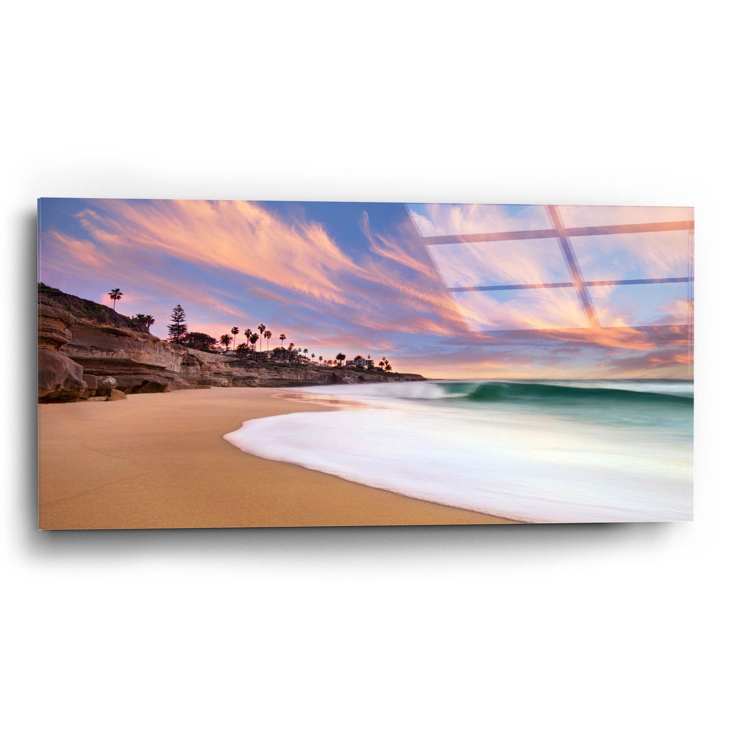 Epic Art ' The Beach Break' by Lee Sie, Acrylic Glass Wall Art,24x12