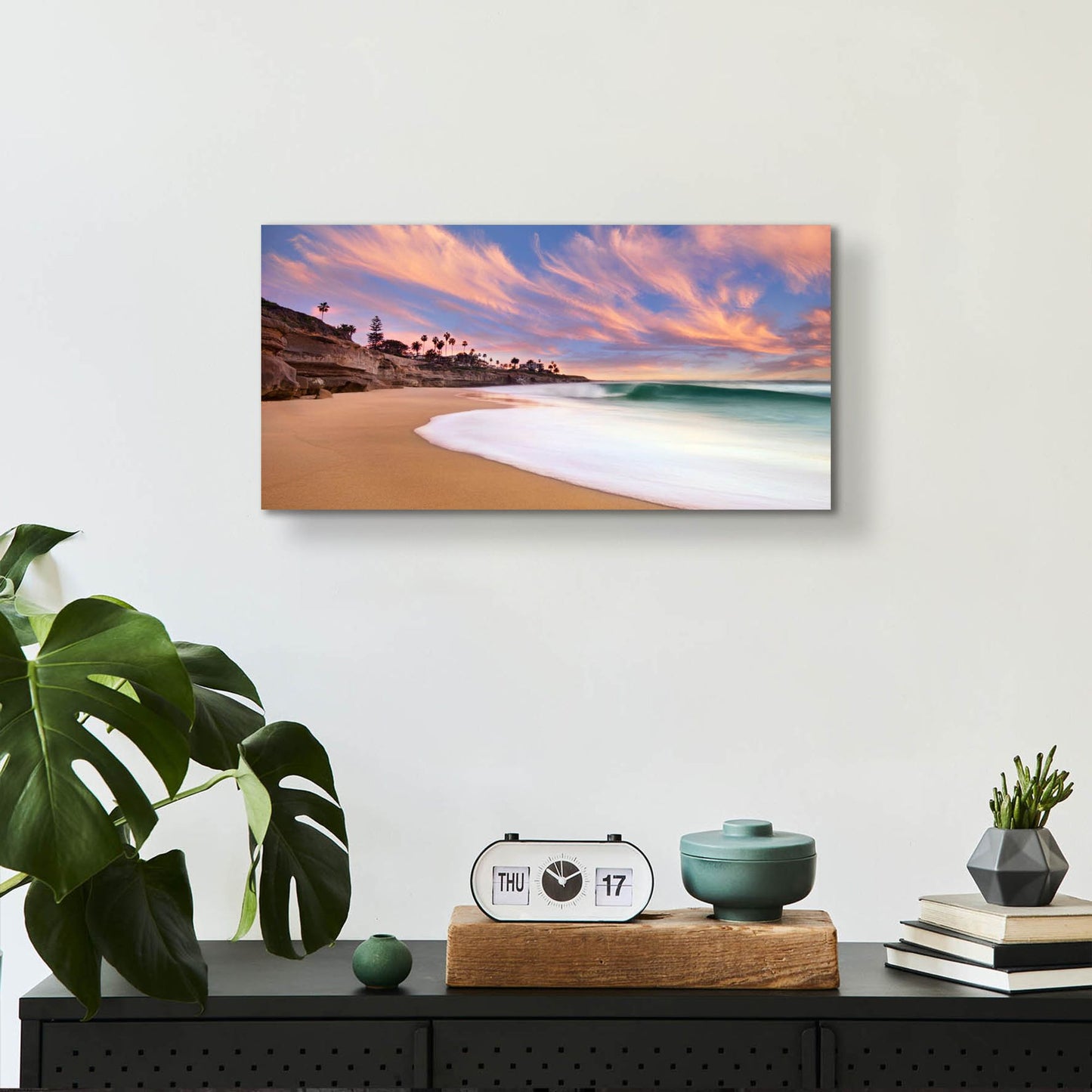 Epic Art ' The Beach Break' by Lee Sie, Acrylic Glass Wall Art,24x12