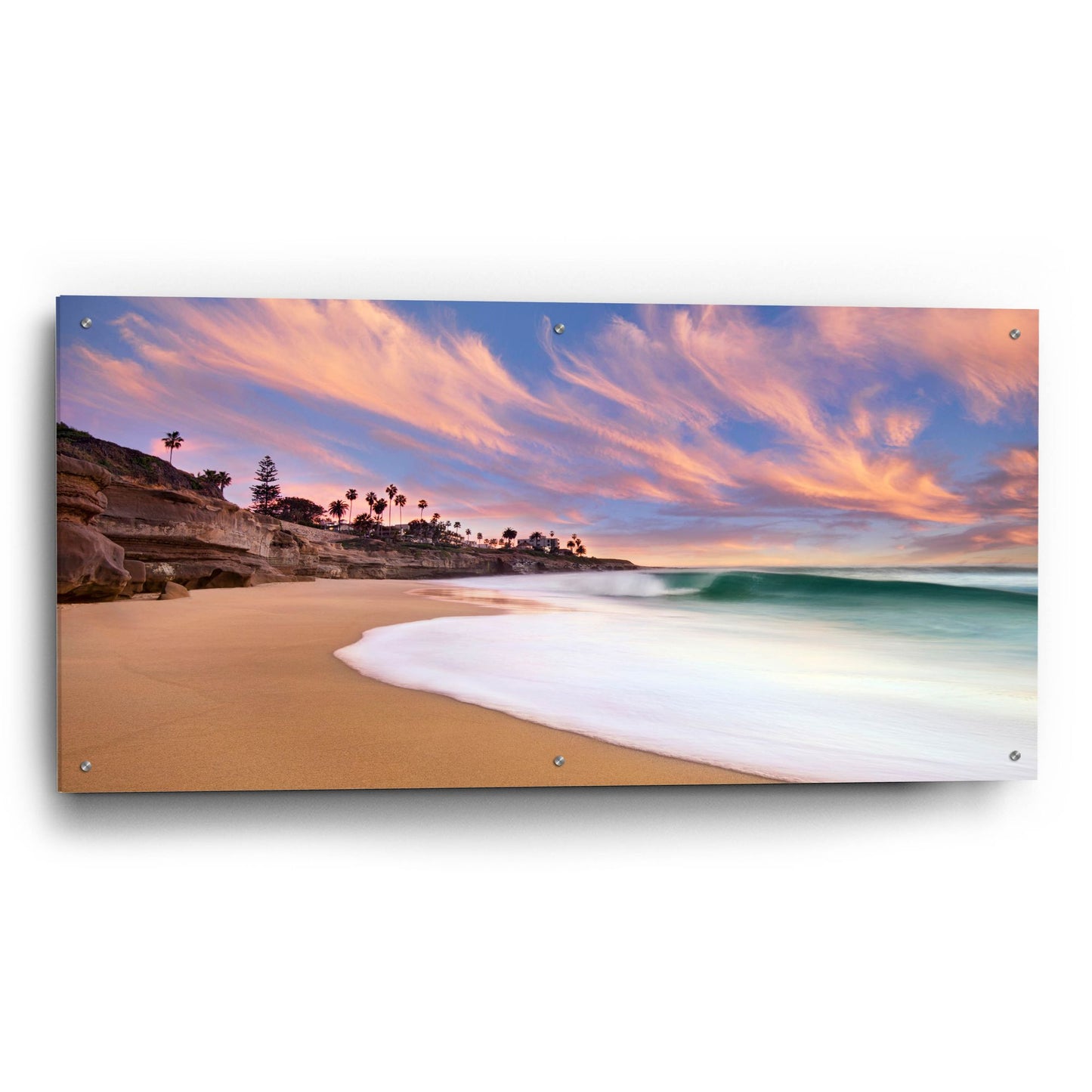 Epic Art ' The Beach Break' by Lee Sie, Acrylic Glass Wall Art,48x24