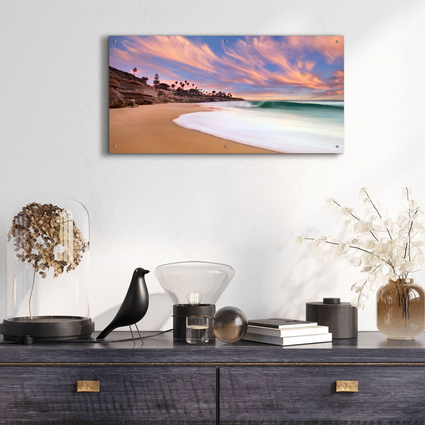 Epic Art ' The Beach Break' by Lee Sie, Acrylic Glass Wall Art,48x24