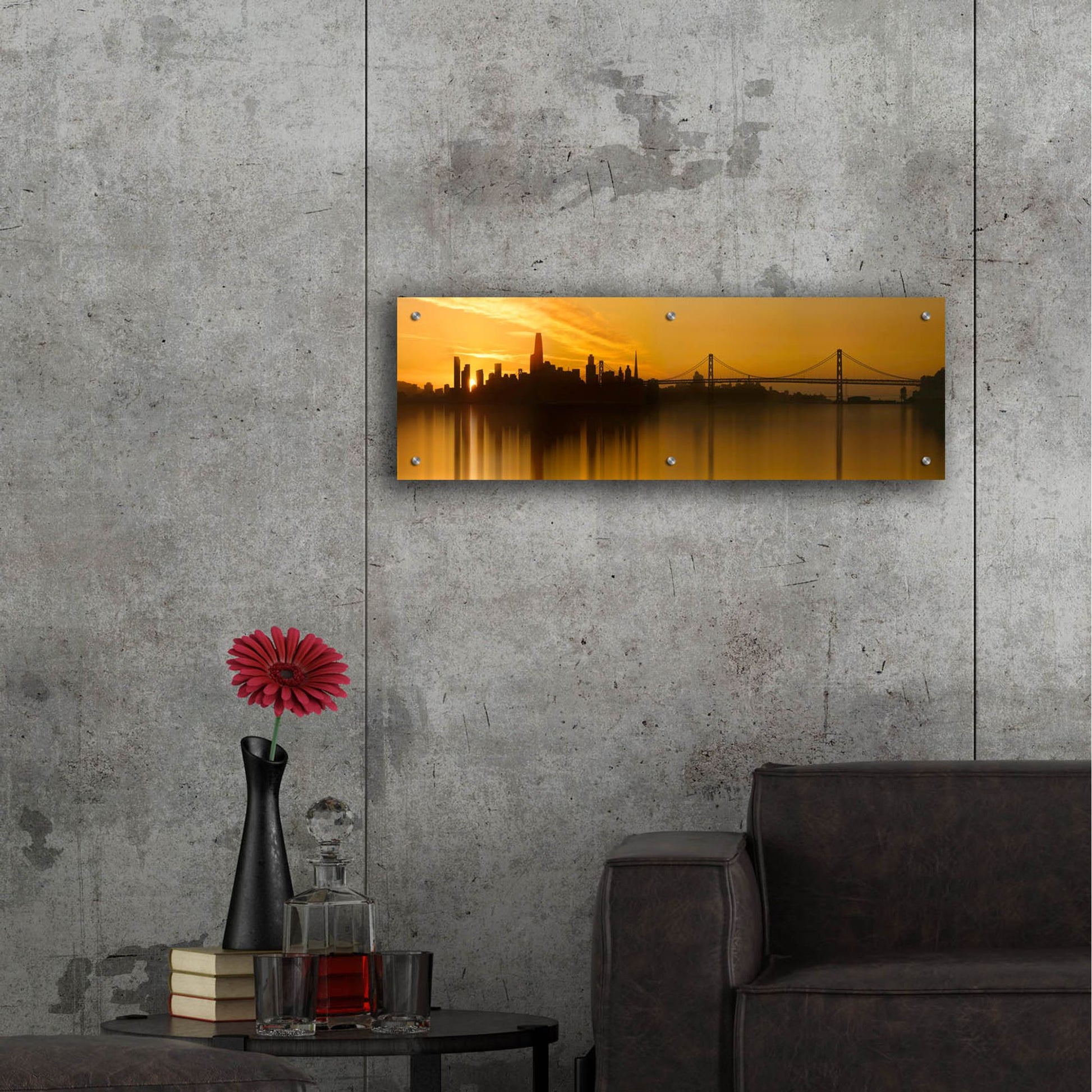 Epic Art ' Urban Fall' by Lee Sie, Acrylic Glass Wall Art,36x12