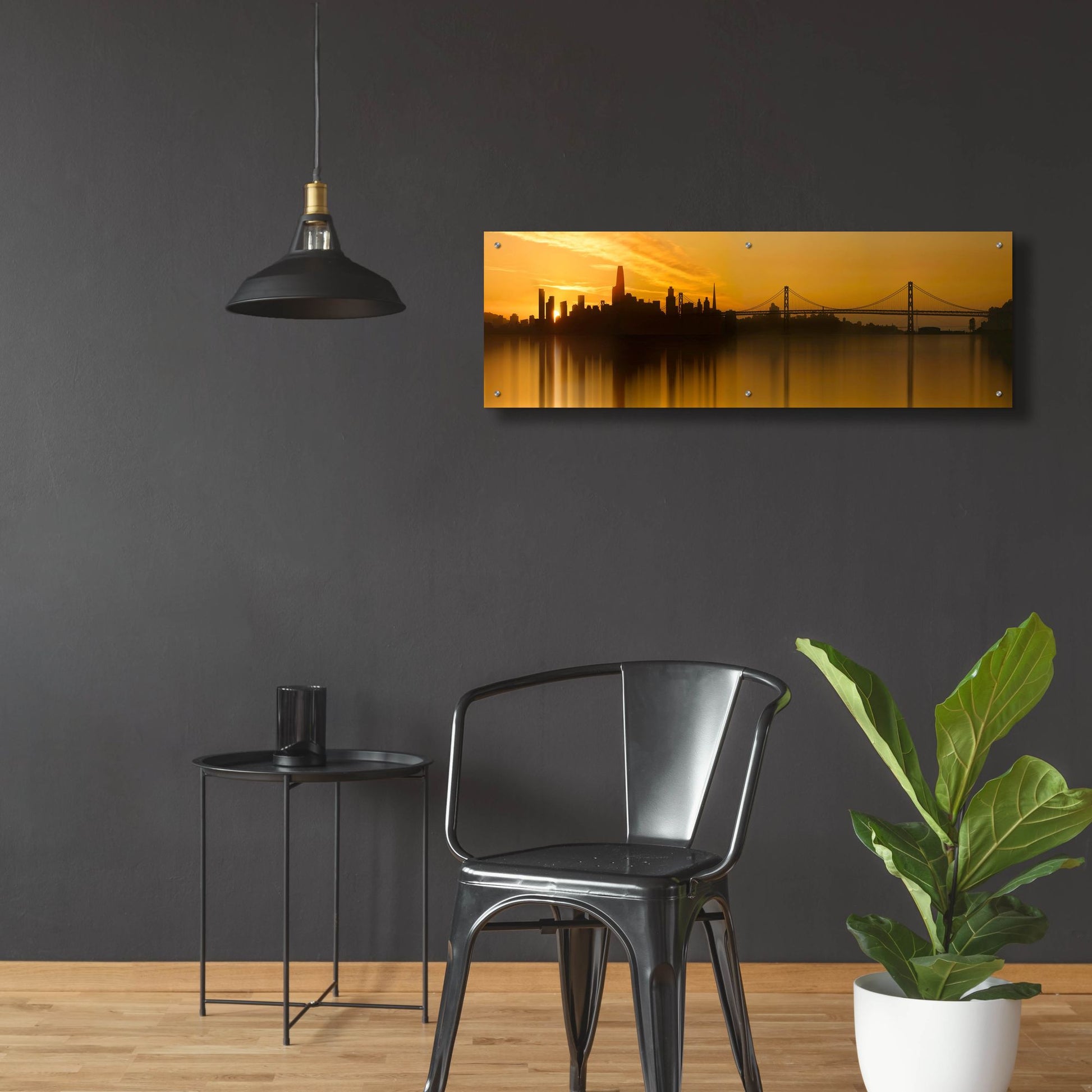 Epic Art ' Urban Fall' by Lee Sie, Acrylic Glass Wall Art,48x16