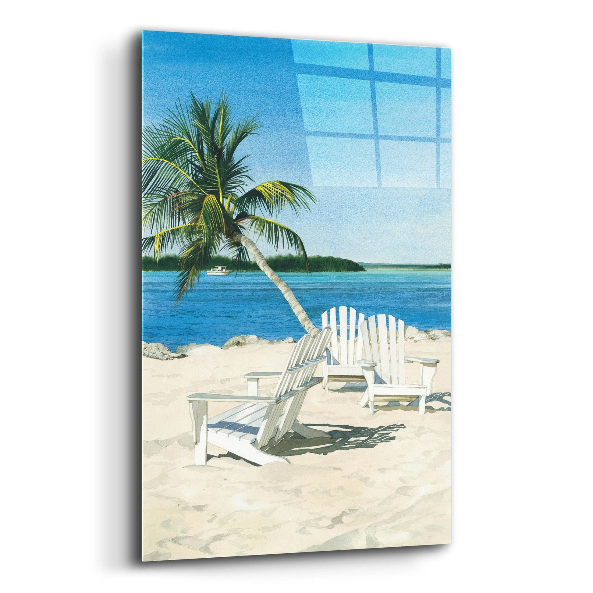 Epic Art ' Paradise' by Linda Roberts, Acrylic Glass Wall Art,12x16