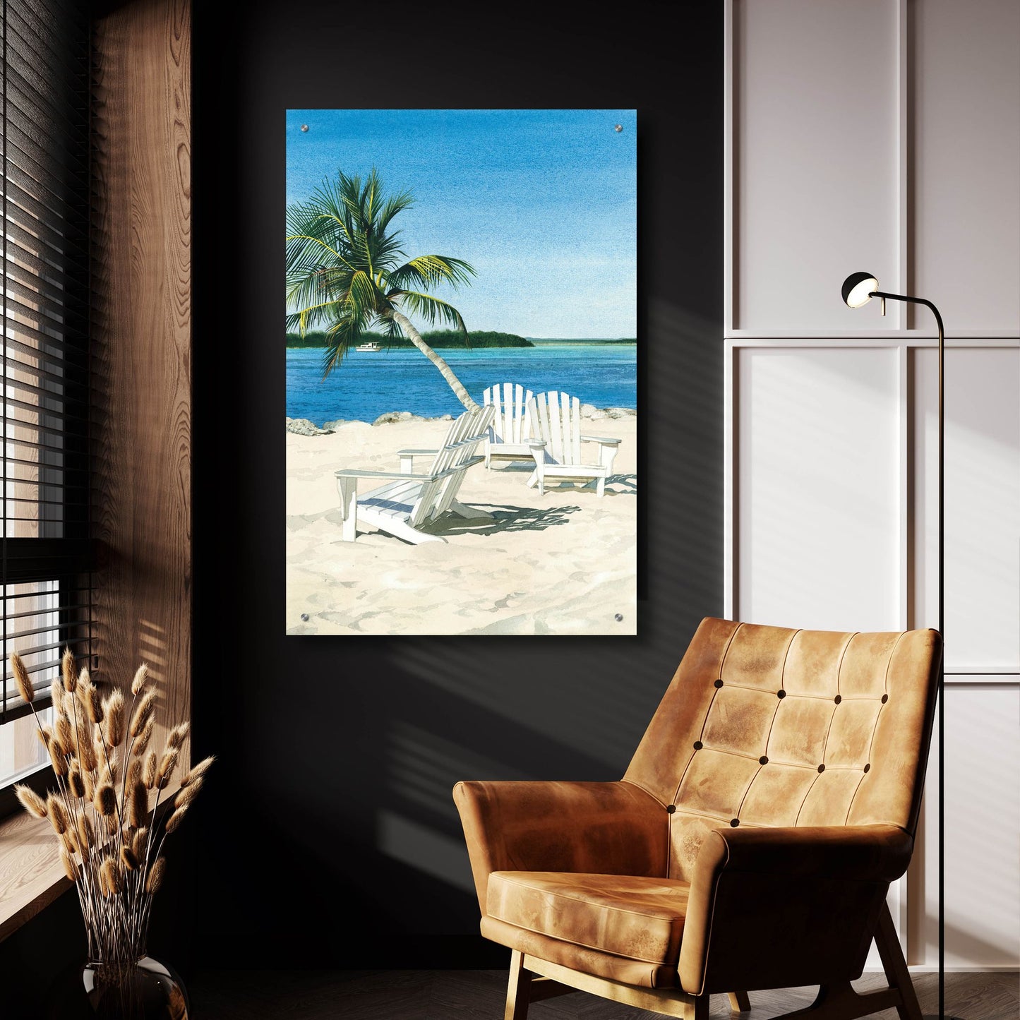 Epic Art ' Paradise' by Linda Roberts, Acrylic Glass Wall Art,24x36