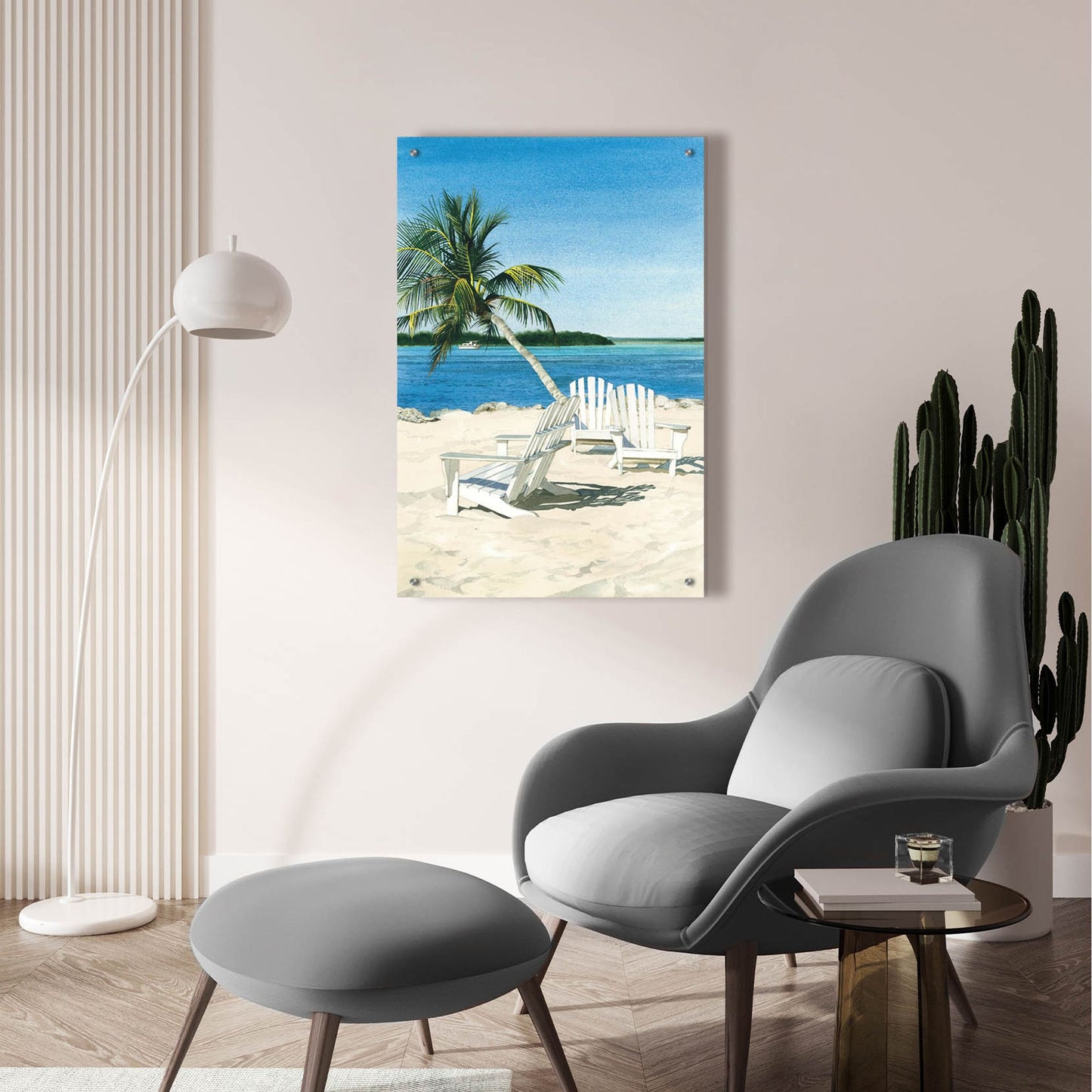 Epic Art ' Paradise' by Linda Roberts, Acrylic Glass Wall Art,24x36