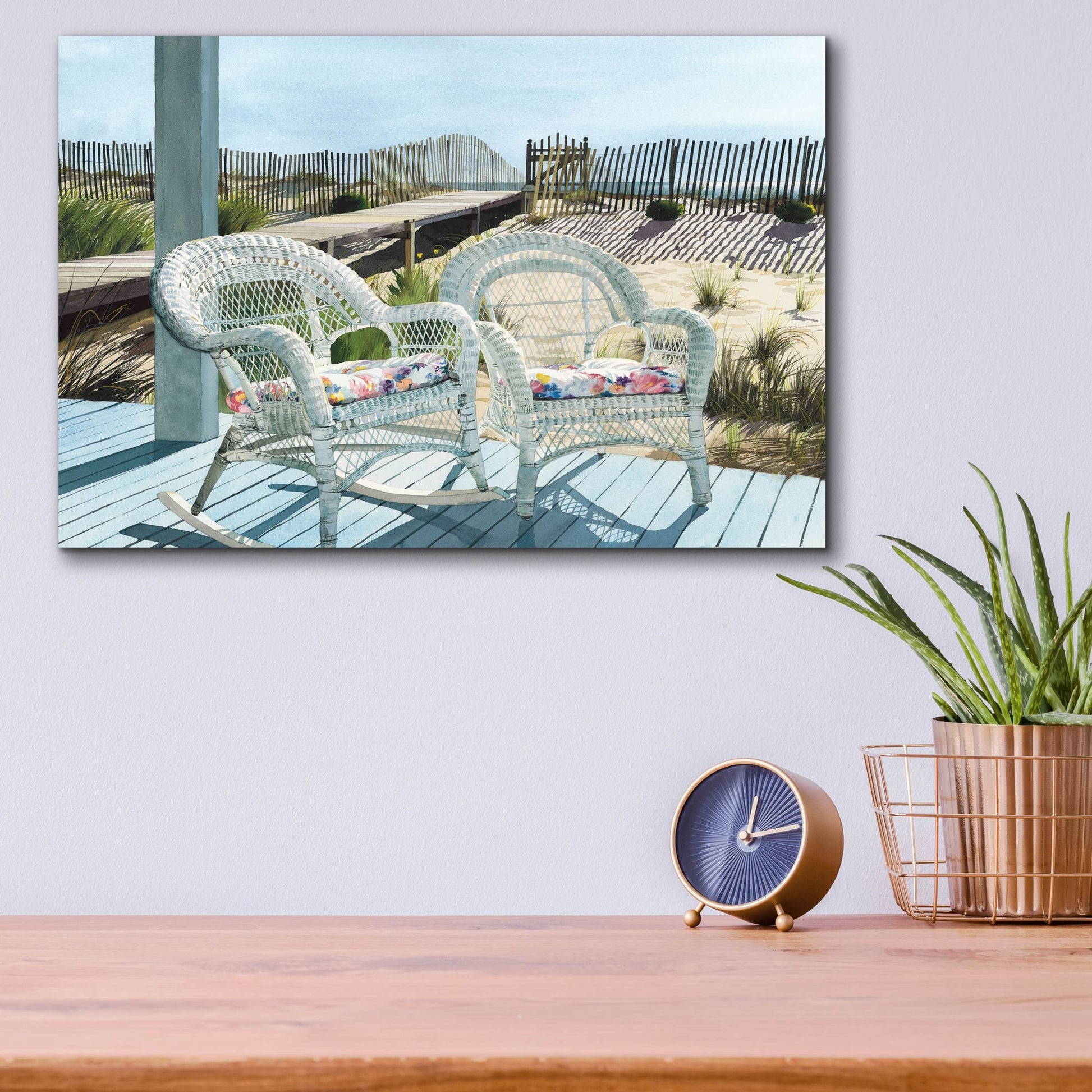 Epic Art ' Summer Wicker' by Linda Roberts, Acrylic Glass Wall Art,16x12