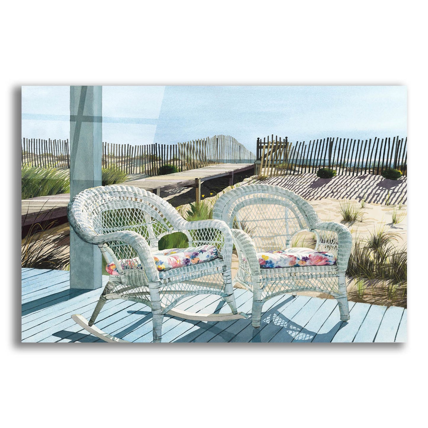 Epic Art ' Summer Wicker' by Linda Roberts, Acrylic Glass Wall Art,24x16