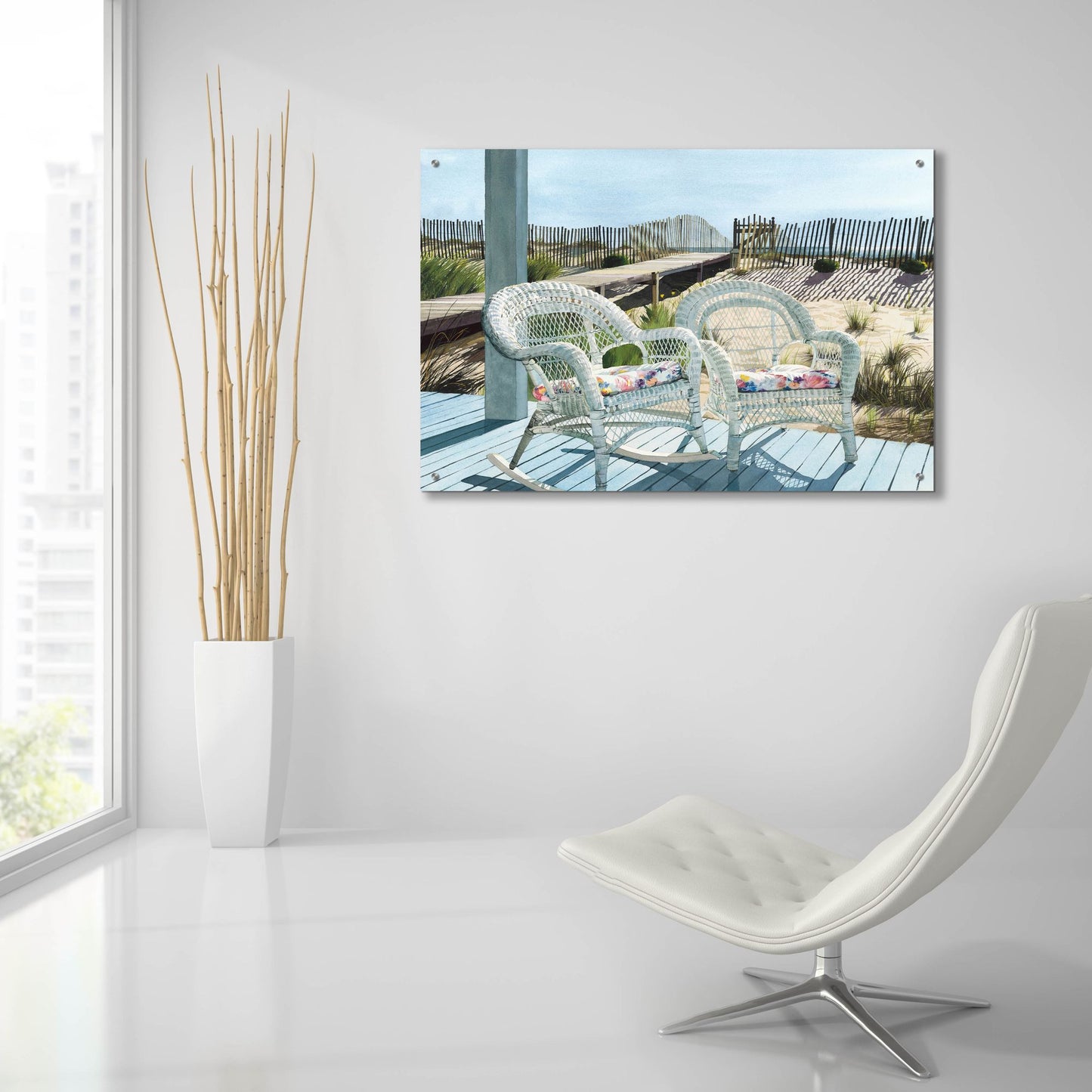 Epic Art ' Summer Wicker' by Linda Roberts, Acrylic Glass Wall Art,36x24