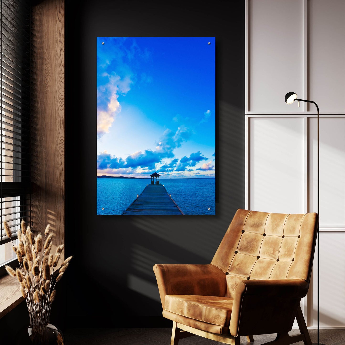 Epic Art ' Dock' by Lorne Resnick, Acrylic Glass Wall Art,24x36