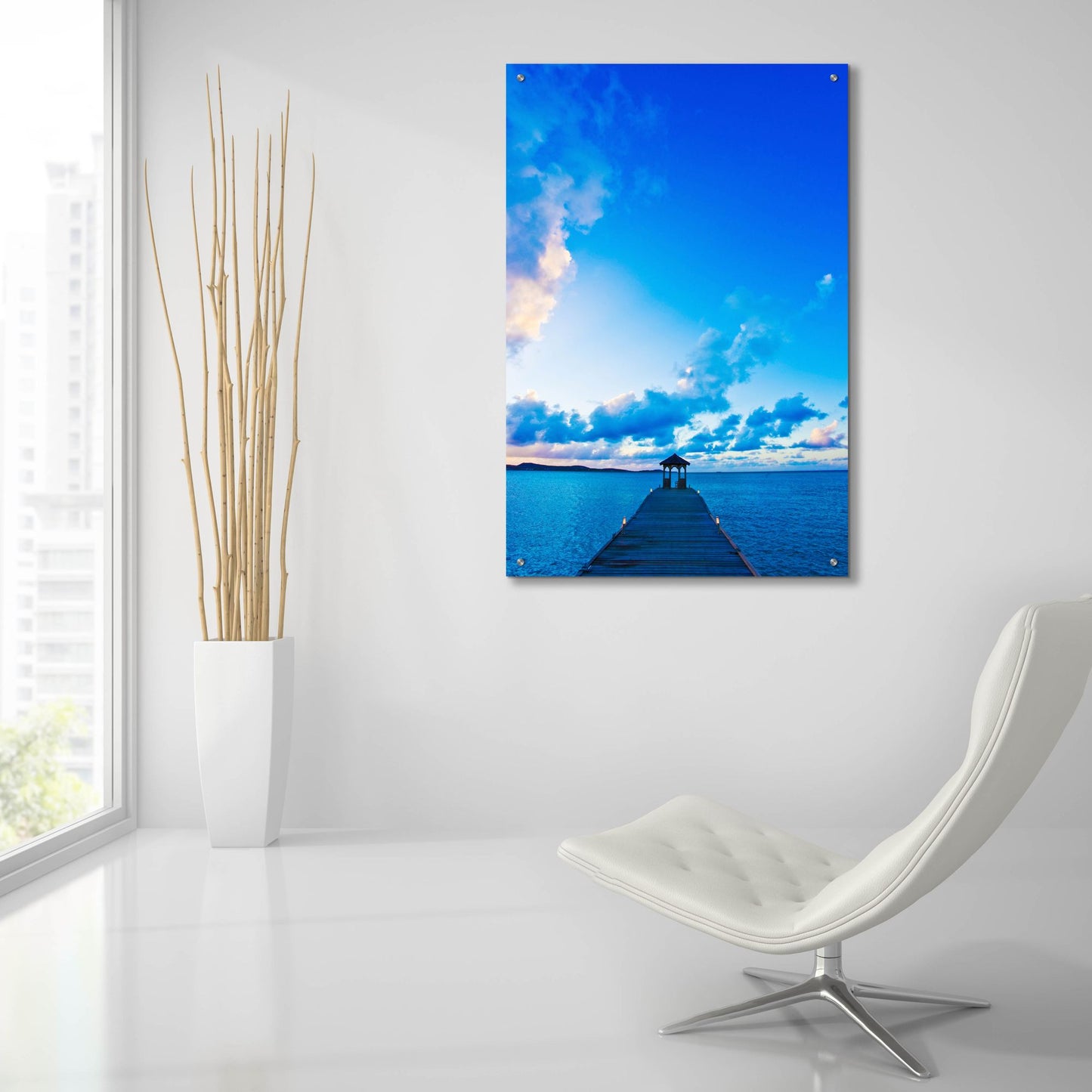 Epic Art ' Dock' by Lorne Resnick, Acrylic Glass Wall Art,24x36