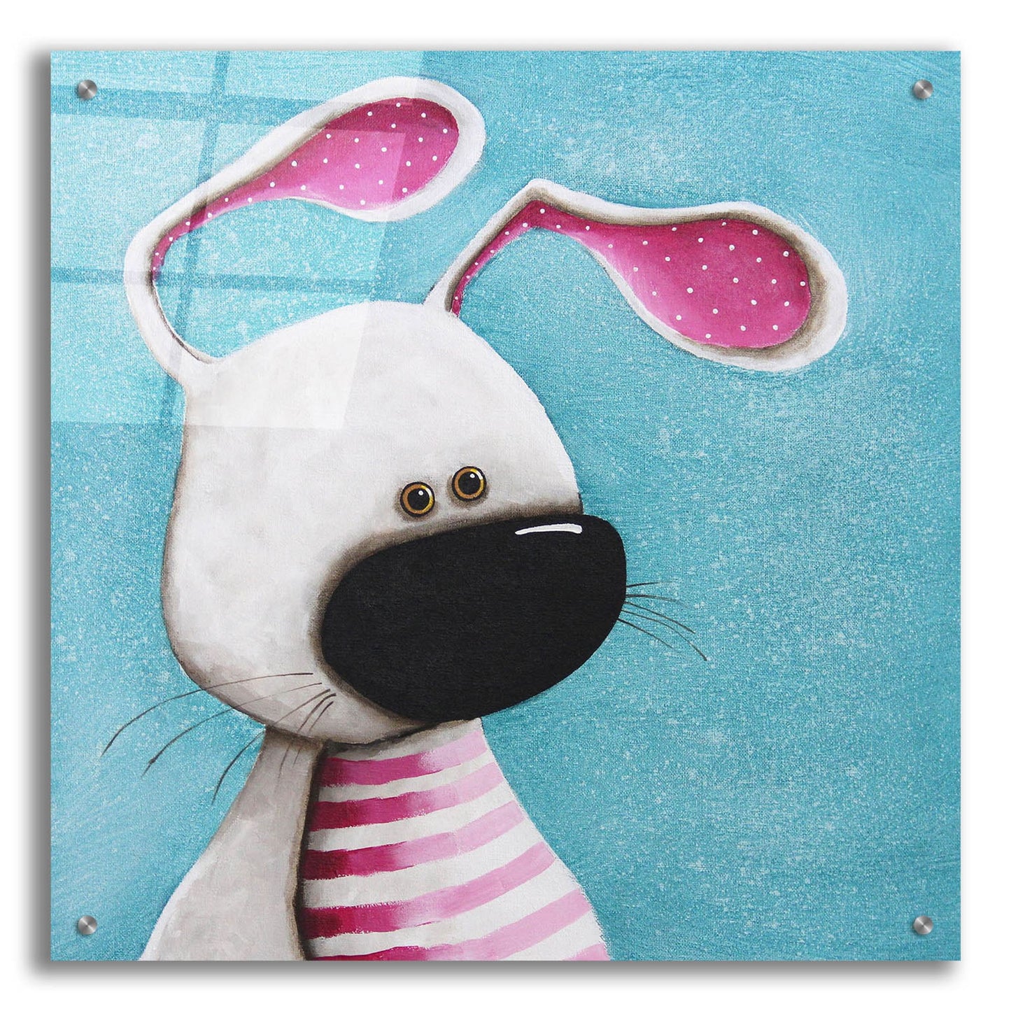 Epic Art ' The Pink Bunny' by Lucia Stewart, Acrylic Glass Wall Art