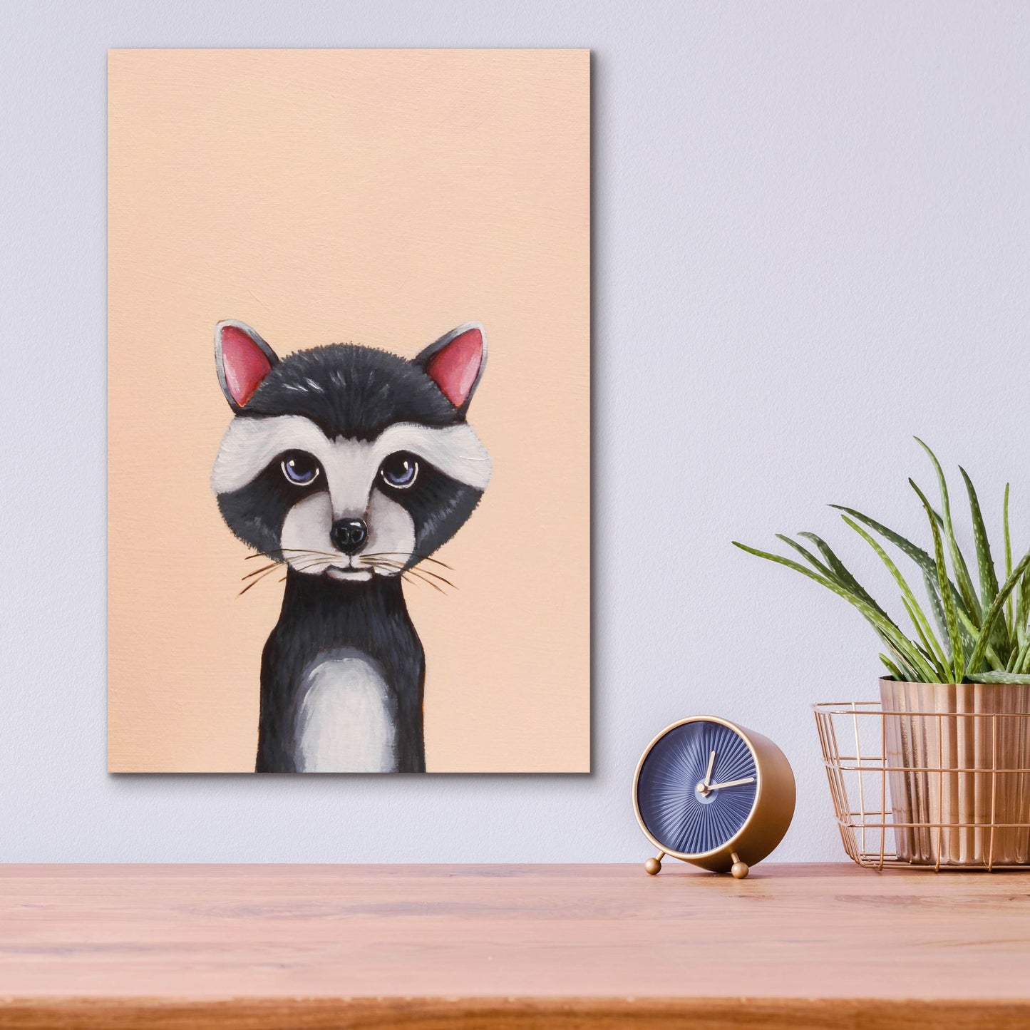 Epic Art ' Baby Raccoon' by Lucia Stewart, Acrylic Glass Wall Art,12x16