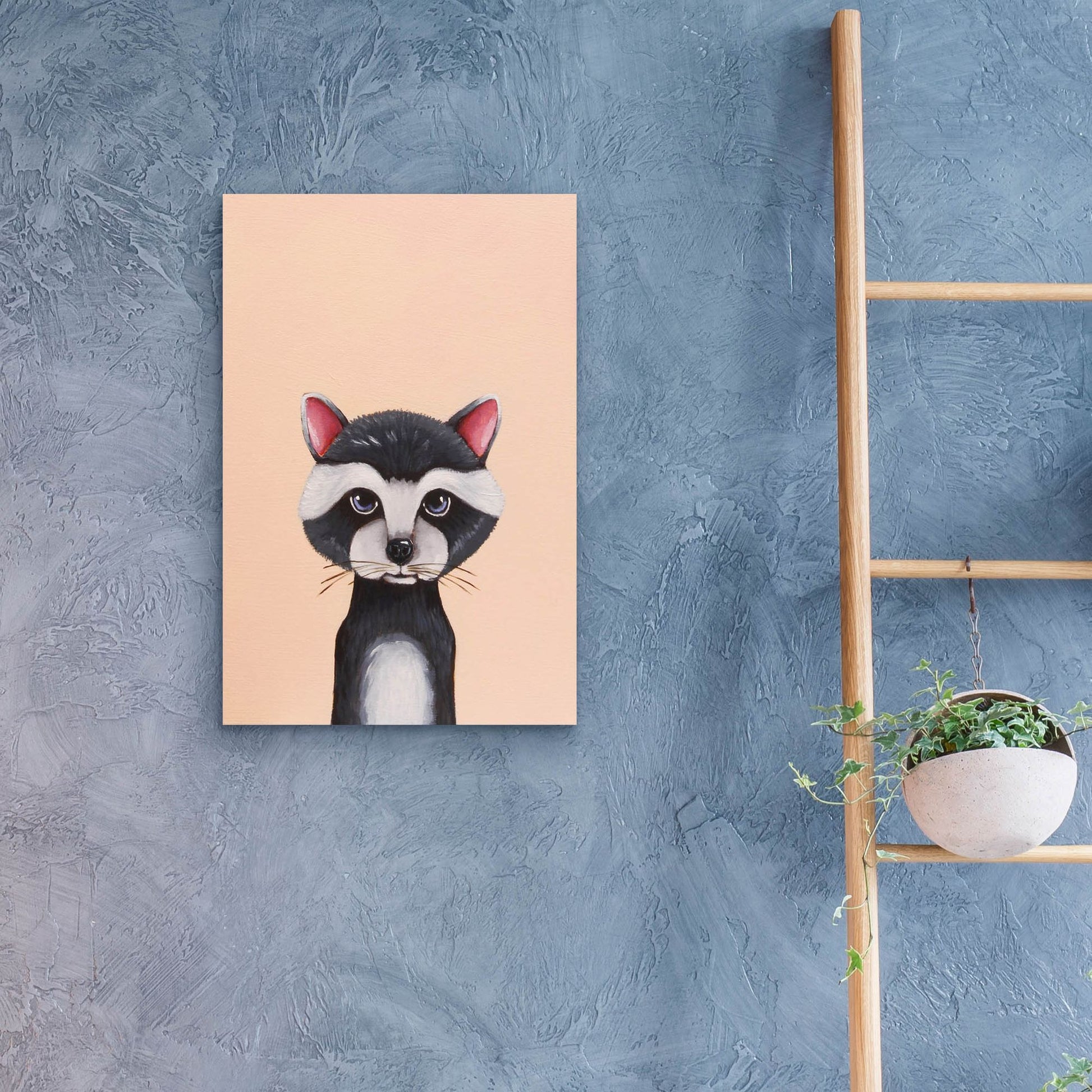 Epic Art ' Baby Raccoon' by Lucia Stewart, Acrylic Glass Wall Art,16x24