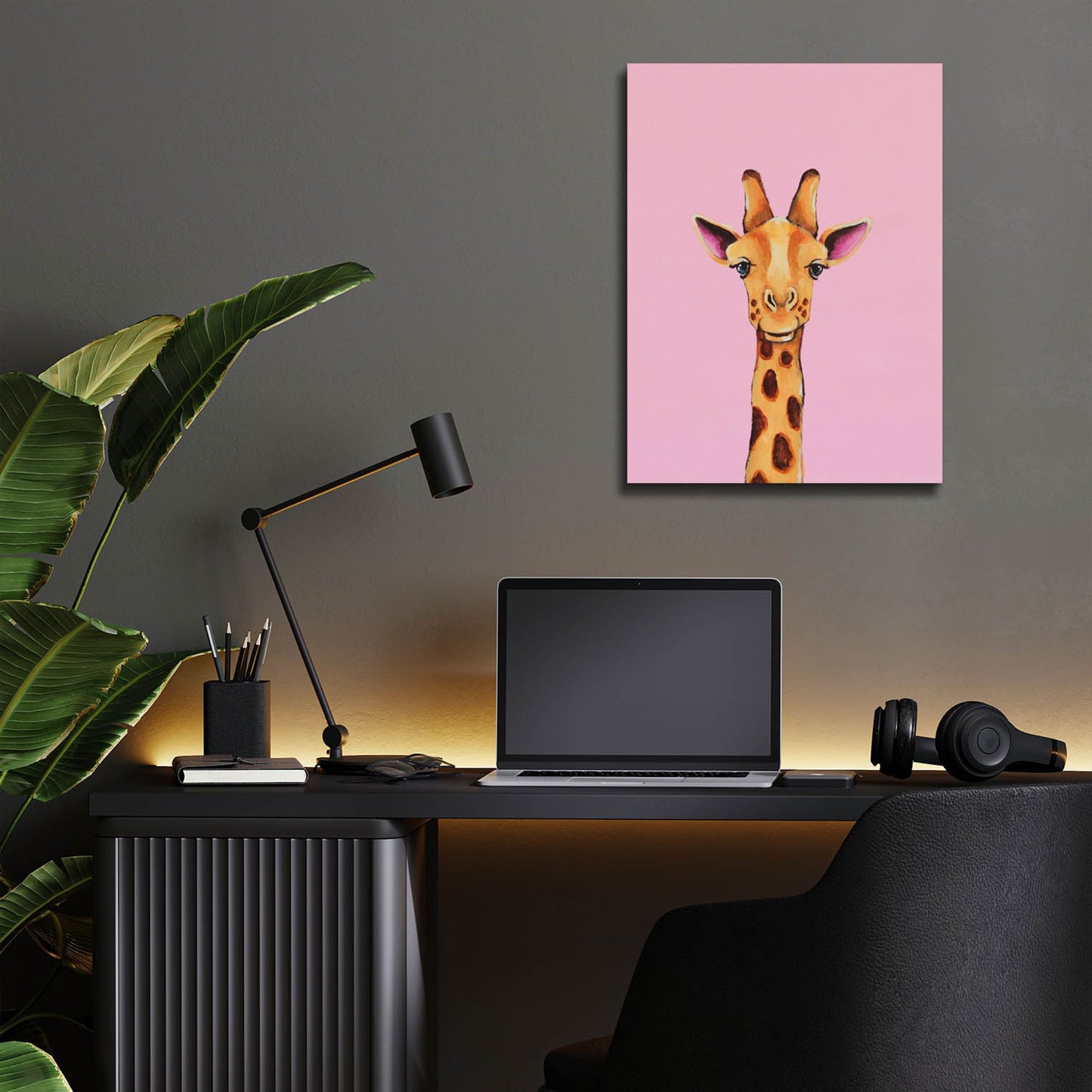 Epic Art ' Baby Giraffe' by Lucia Stewart, Acrylic Glass Wall Art,12x16