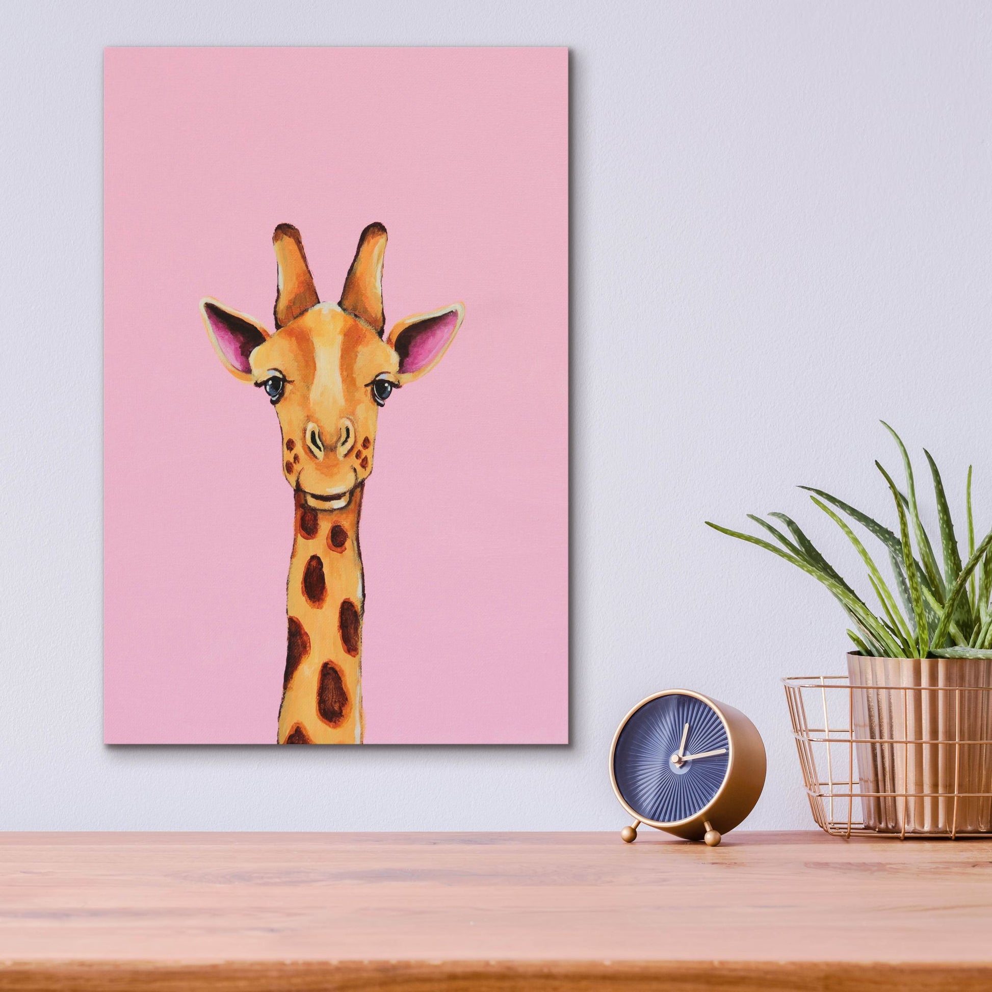 Epic Art ' Baby Giraffe' by Lucia Stewart, Acrylic Glass Wall Art,12x16