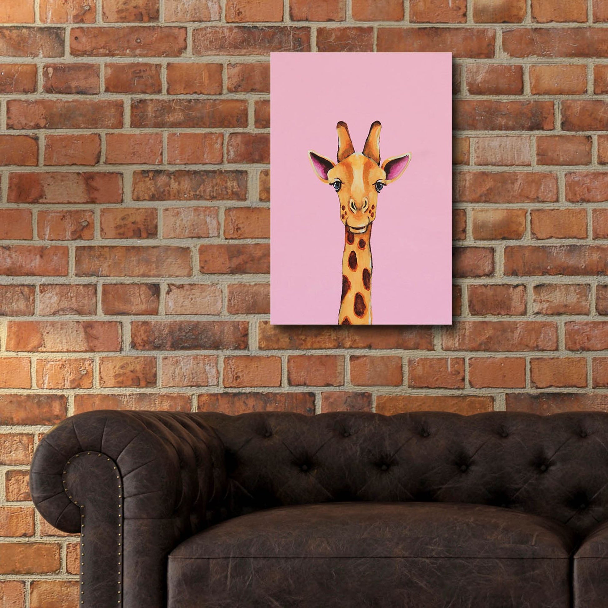 Epic Art ' Baby Giraffe' by Lucia Stewart, Acrylic Glass Wall Art,16x24