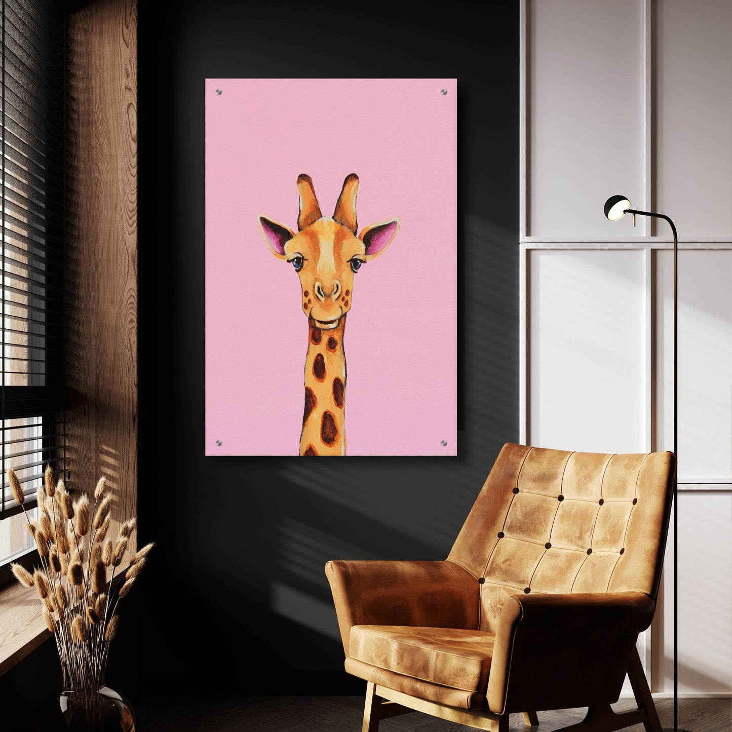 Epic Art ' Baby Giraffe' by Lucia Stewart, Acrylic Glass Wall Art,24x36