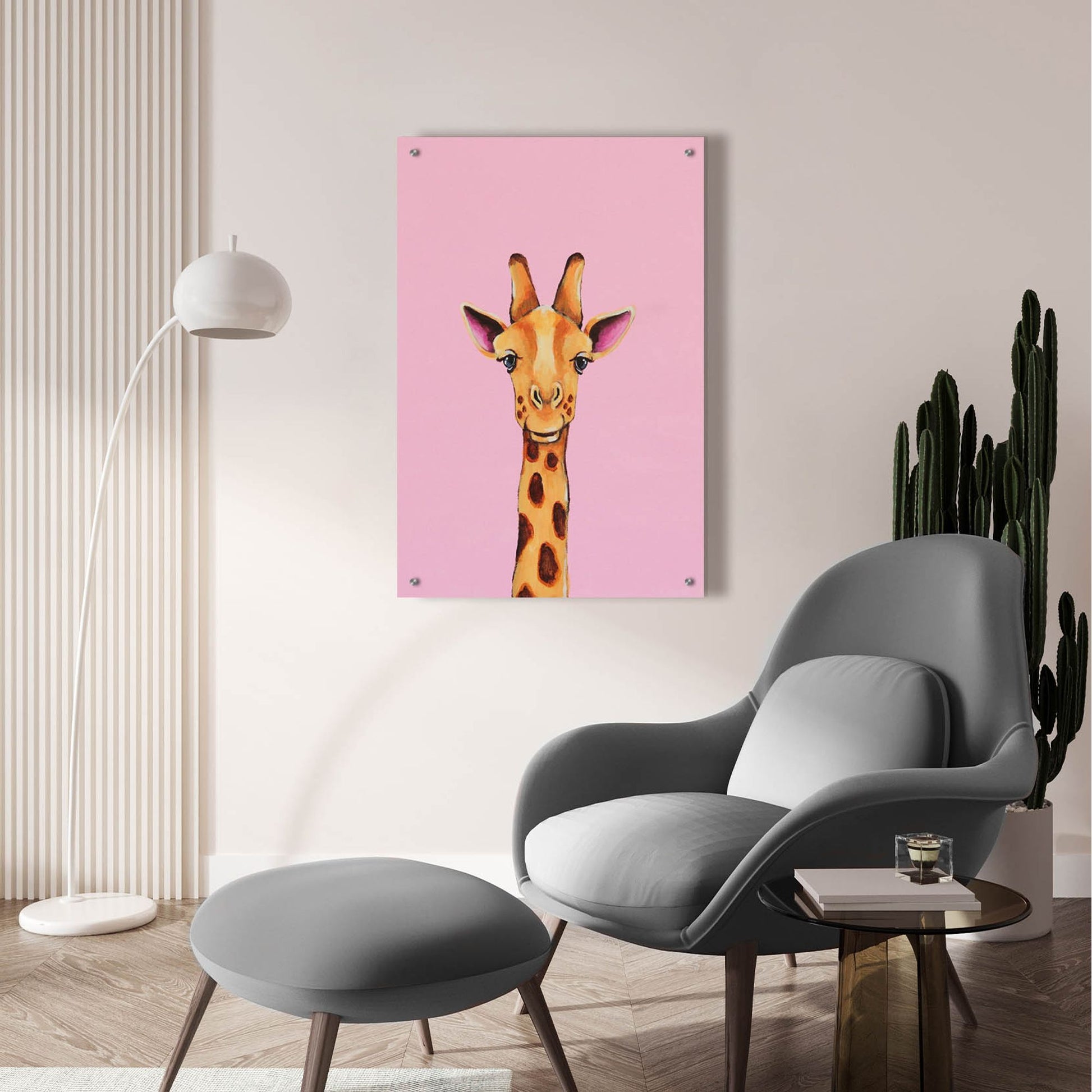 Epic Art ' Baby Giraffe' by Lucia Stewart, Acrylic Glass Wall Art,24x36