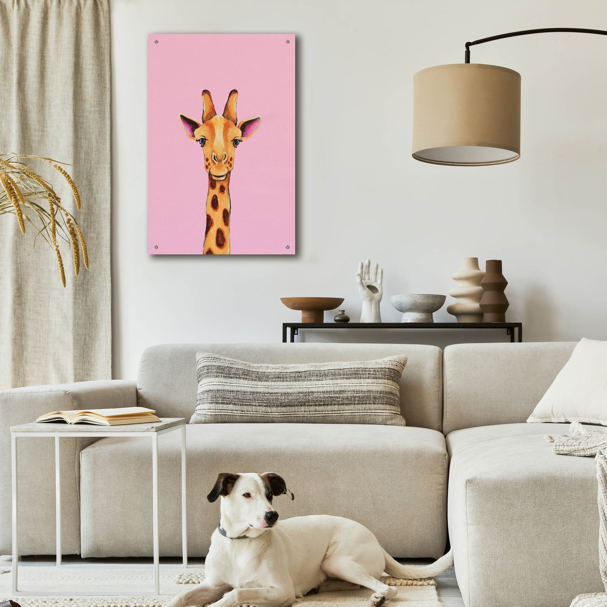 Epic Art ' Baby Giraffe' by Lucia Stewart, Acrylic Glass Wall Art,24x36