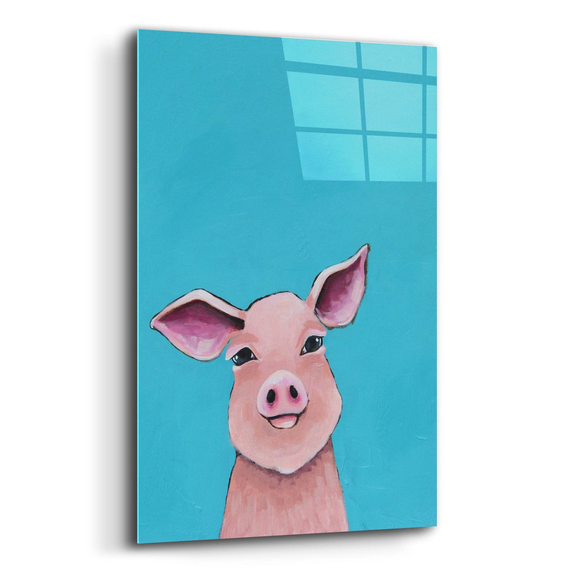 Epic Art ' Little Pig' by Lucia Stewart, Acrylic Glass Wall Art,12x16