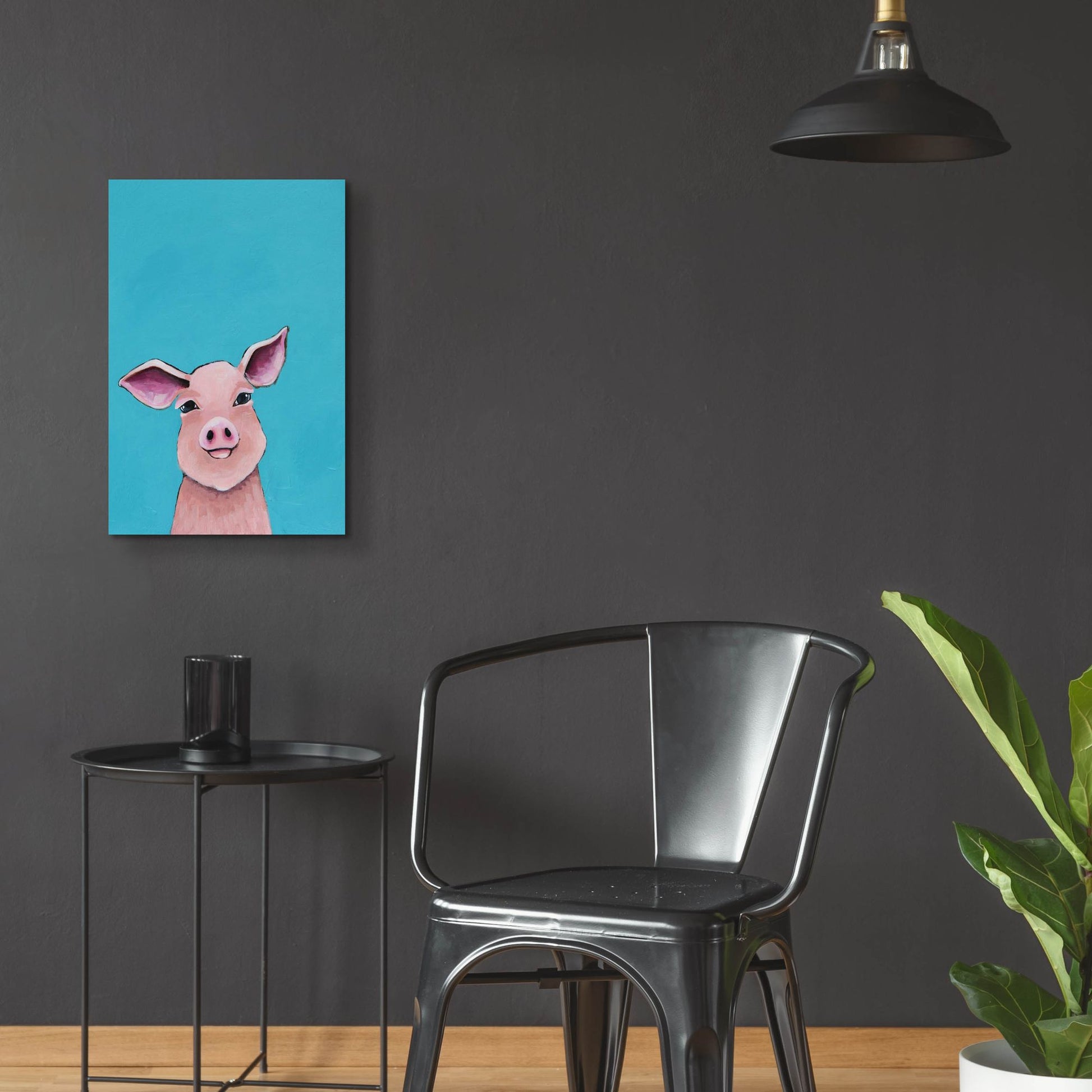 Epic Art ' Little Pig' by Lucia Stewart, Acrylic Glass Wall Art,16x24