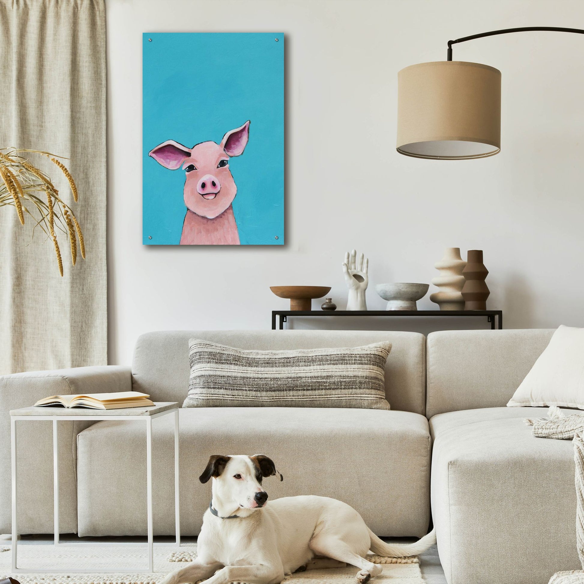 Epic Art ' Little Pig' by Lucia Stewart, Acrylic Glass Wall Art,24x36