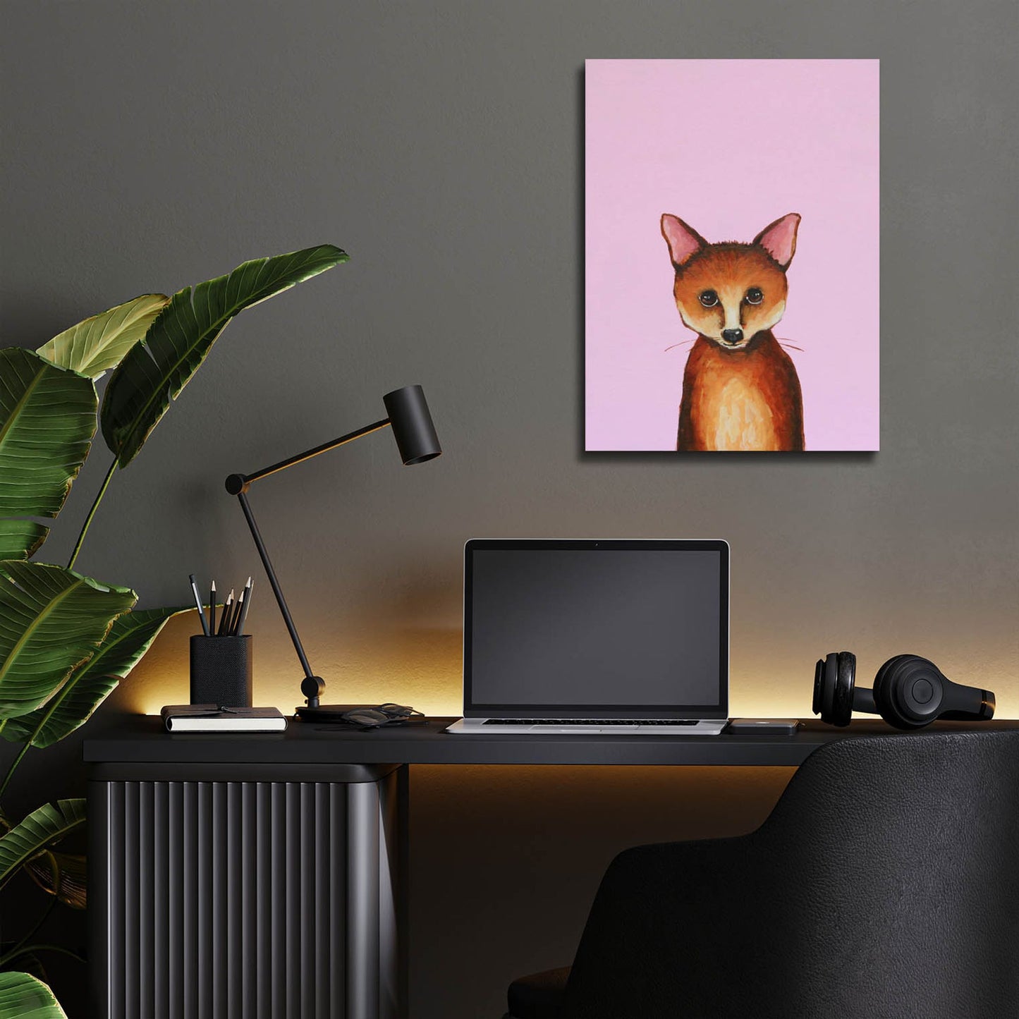 Epic Art ' Little Fox' by Lucia Stewart, Acrylic Glass Wall Art,12x16