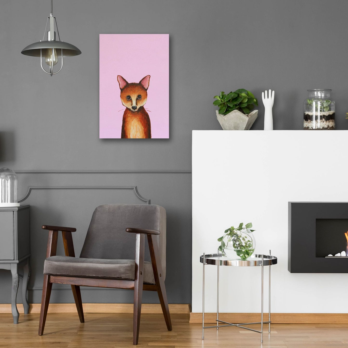 Epic Art ' Little Fox' by Lucia Stewart, Acrylic Glass Wall Art,16x24