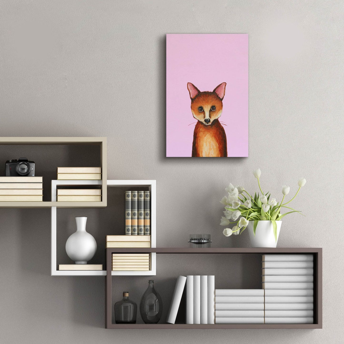 Epic Art ' Little Fox' by Lucia Stewart, Acrylic Glass Wall Art,16x24