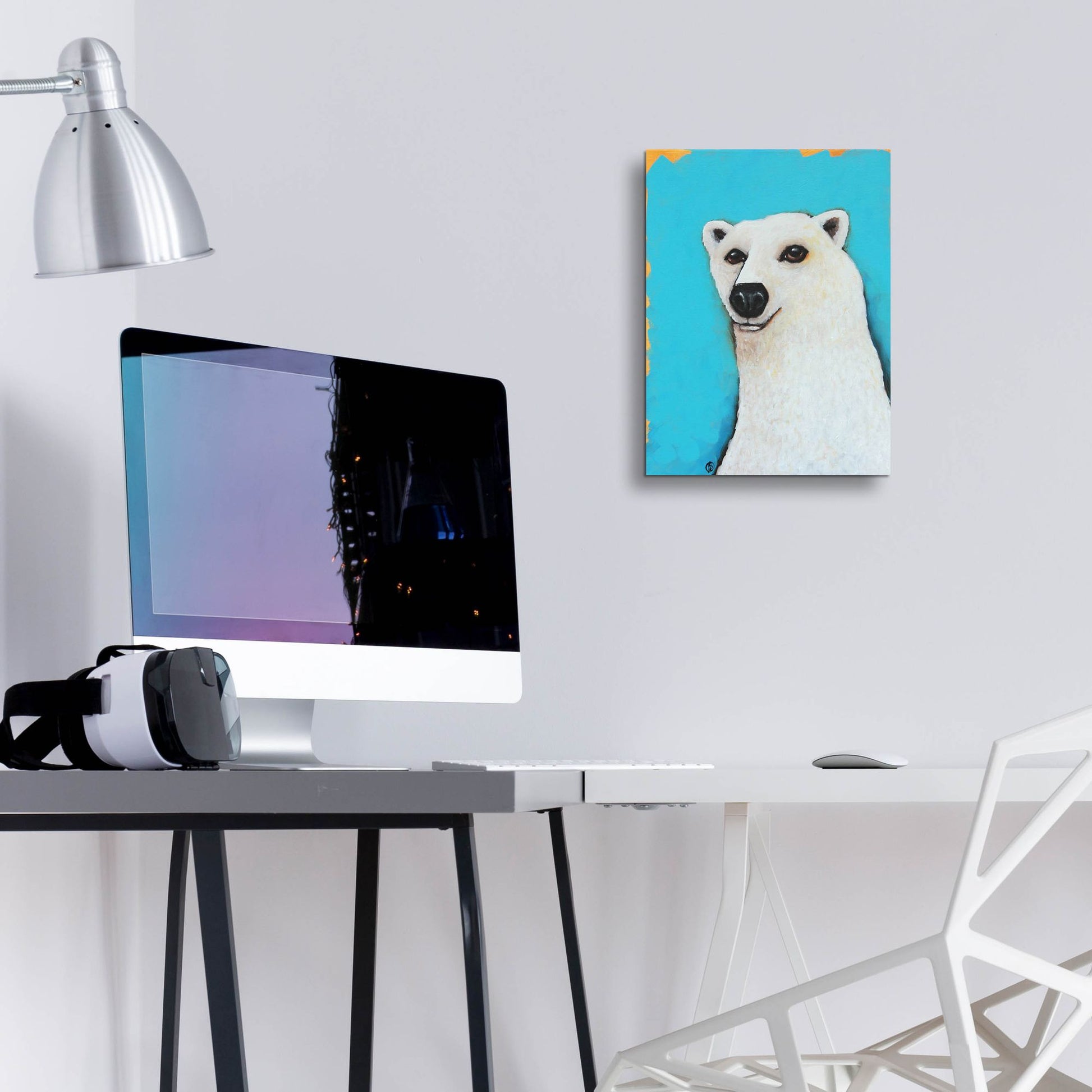 Epic Art ' The Cute Polar Bear' by Lucia Stewart, Acrylic Glass Wall Art,12x16