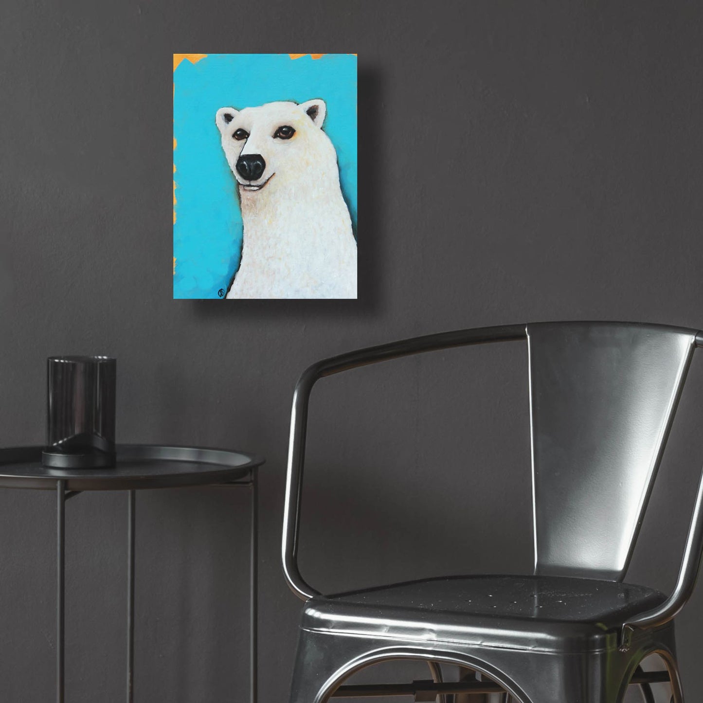 Epic Art ' The Cute Polar Bear' by Lucia Stewart, Acrylic Glass Wall Art,12x16