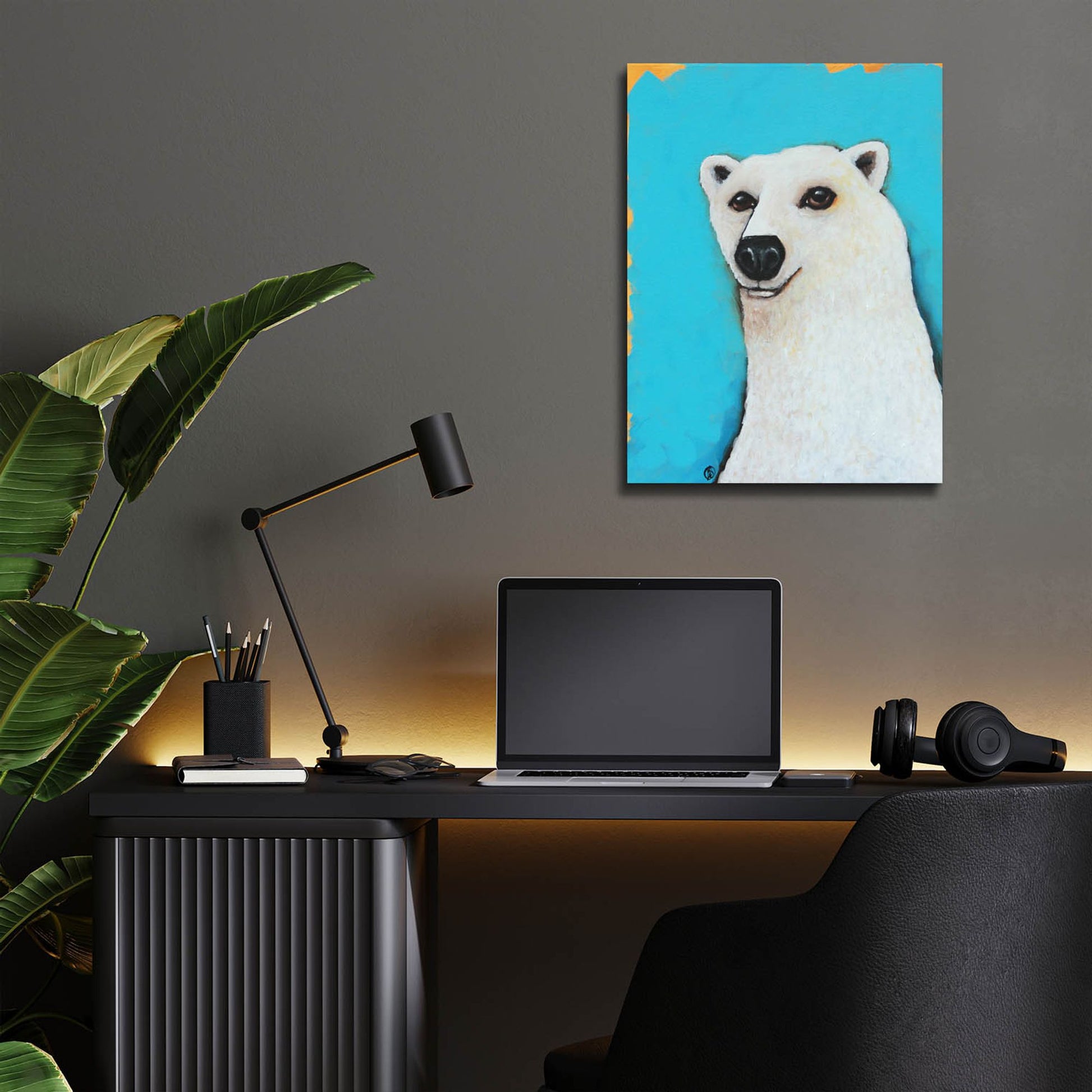 Epic Art ' The Cute Polar Bear' by Lucia Stewart, Acrylic Glass Wall Art,12x16