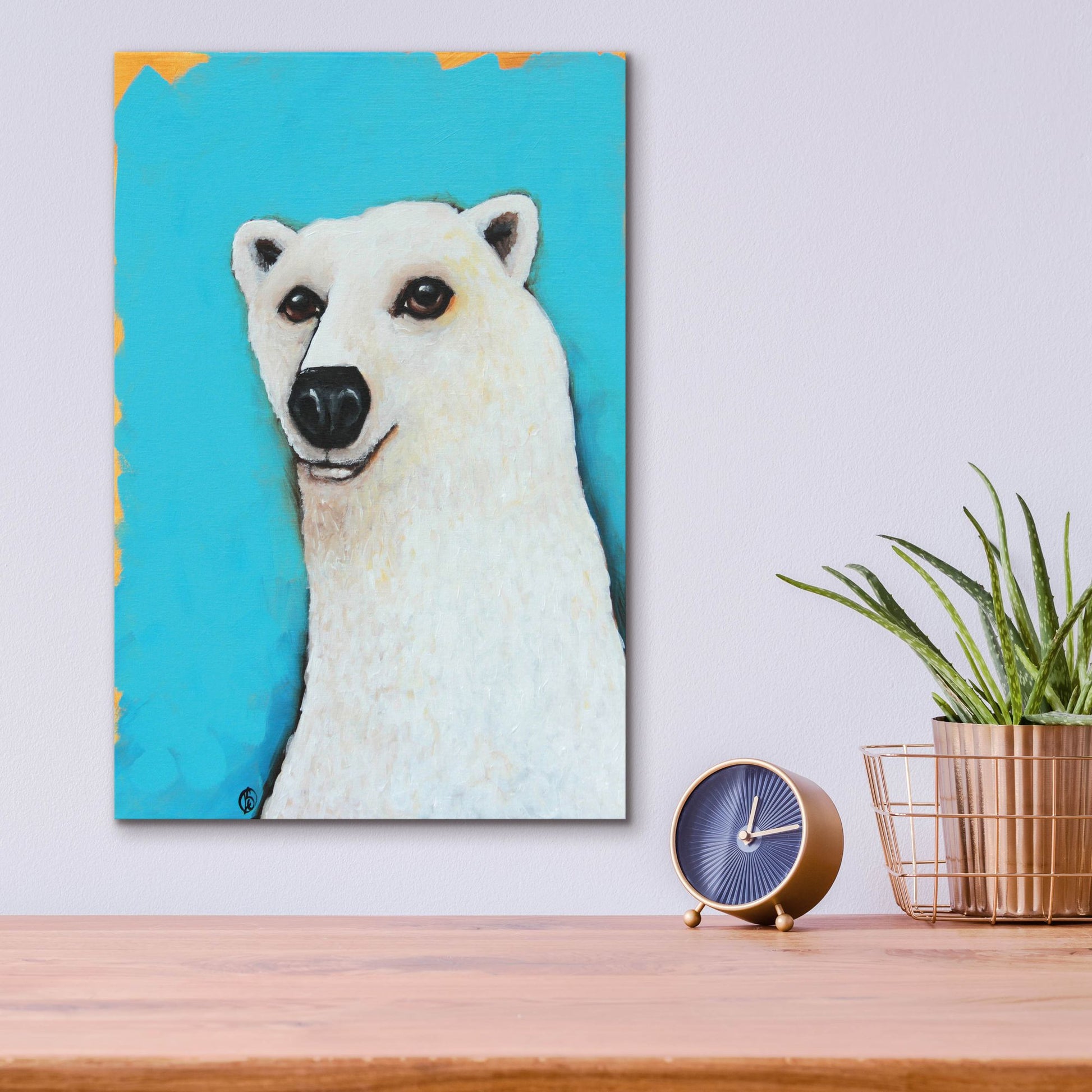 Epic Art ' The Cute Polar Bear' by Lucia Stewart, Acrylic Glass Wall Art,12x16