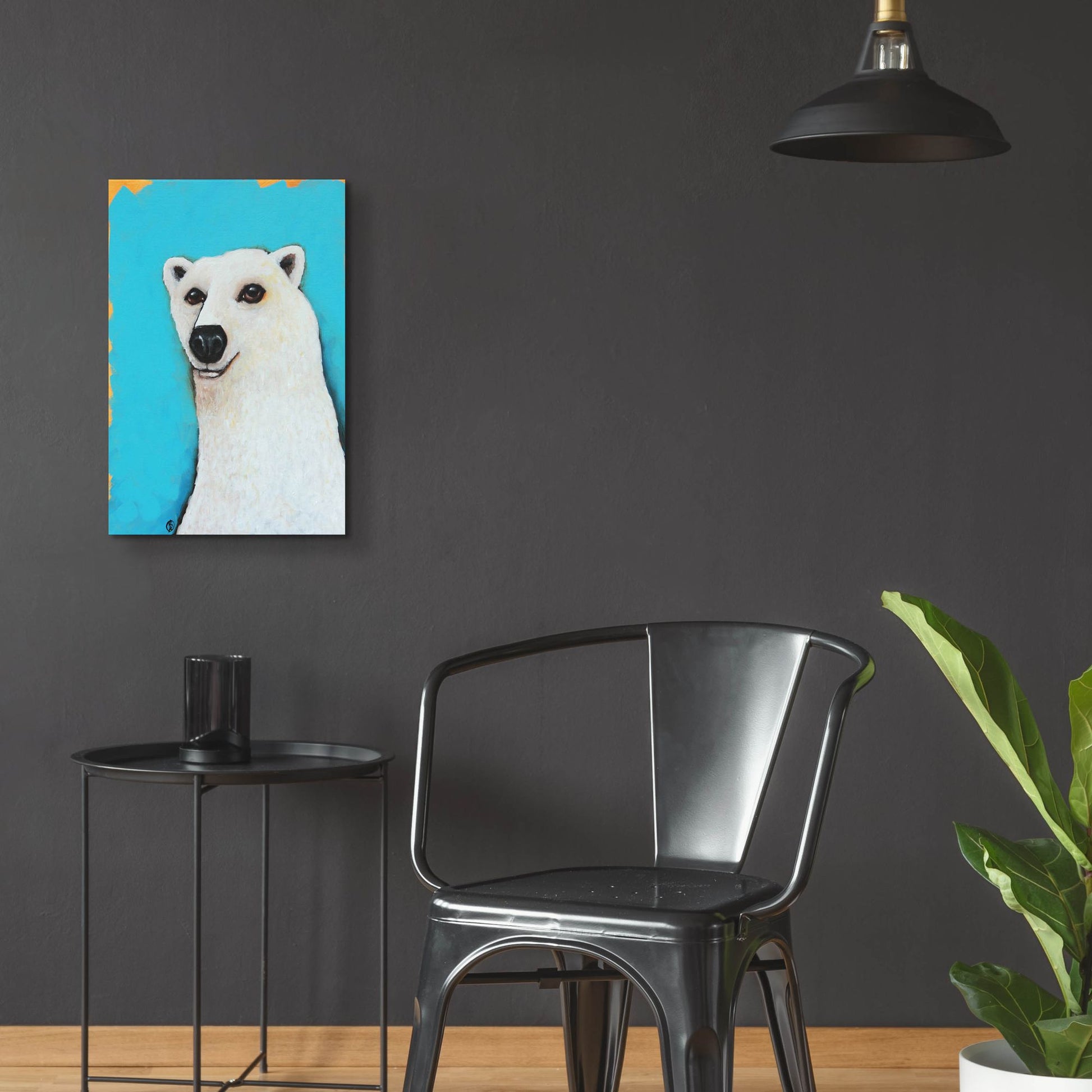 Epic Art ' The Cute Polar Bear' by Lucia Stewart, Acrylic Glass Wall Art,16x24