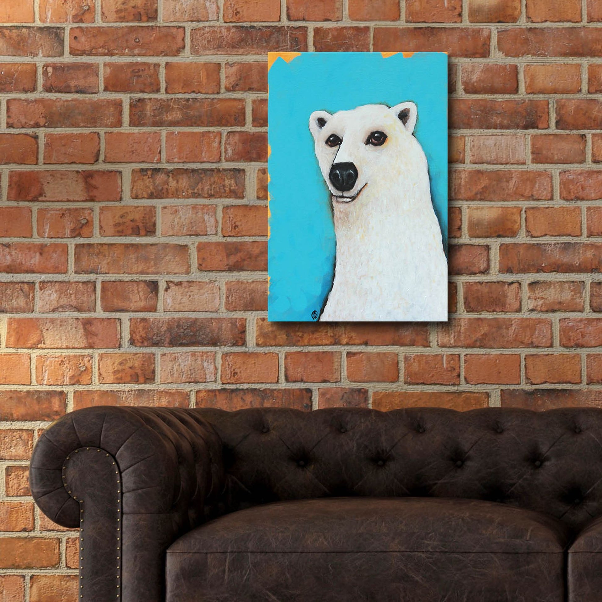 Epic Art ' The Cute Polar Bear' by Lucia Stewart, Acrylic Glass Wall Art,16x24