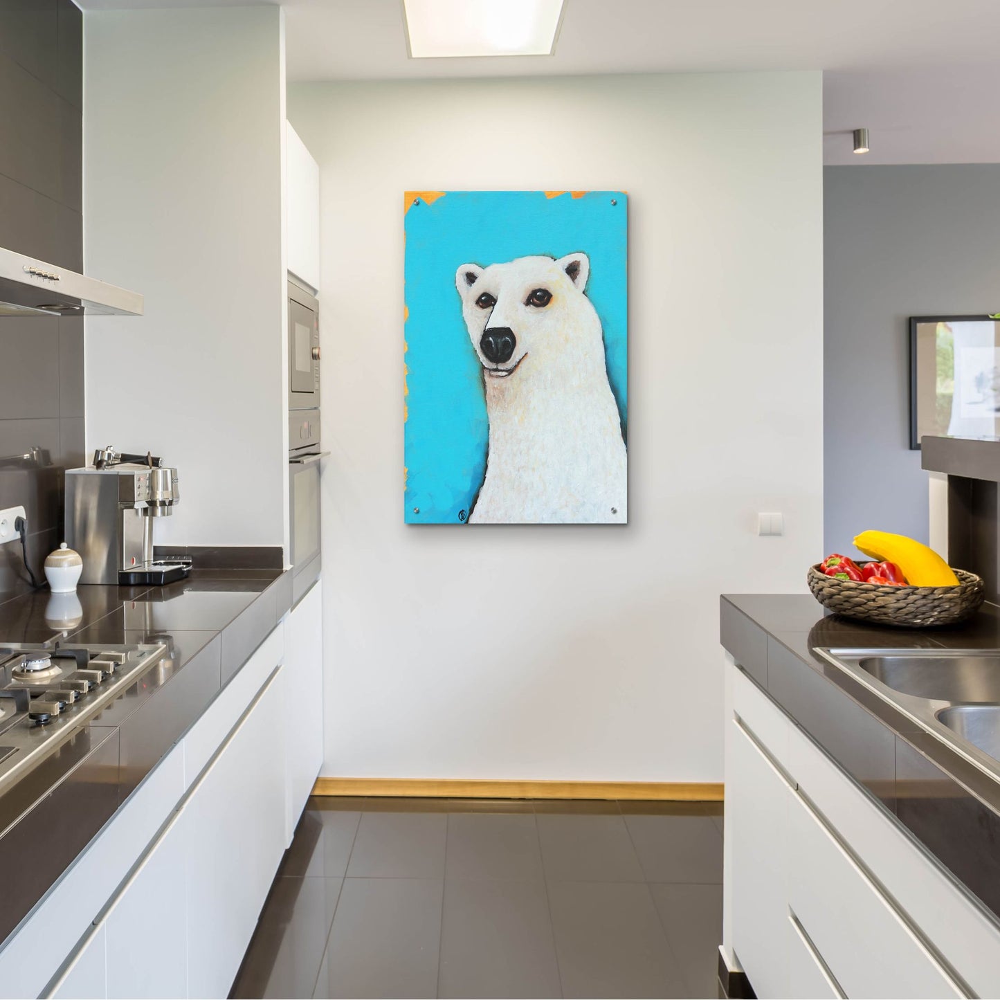 Epic Art ' The Cute Polar Bear' by Lucia Stewart, Acrylic Glass Wall Art,24x36