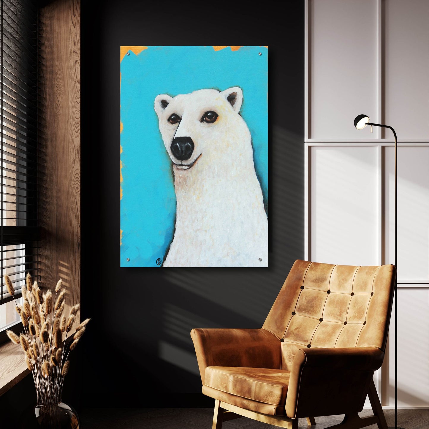 Epic Art ' The Cute Polar Bear' by Lucia Stewart, Acrylic Glass Wall Art,24x36