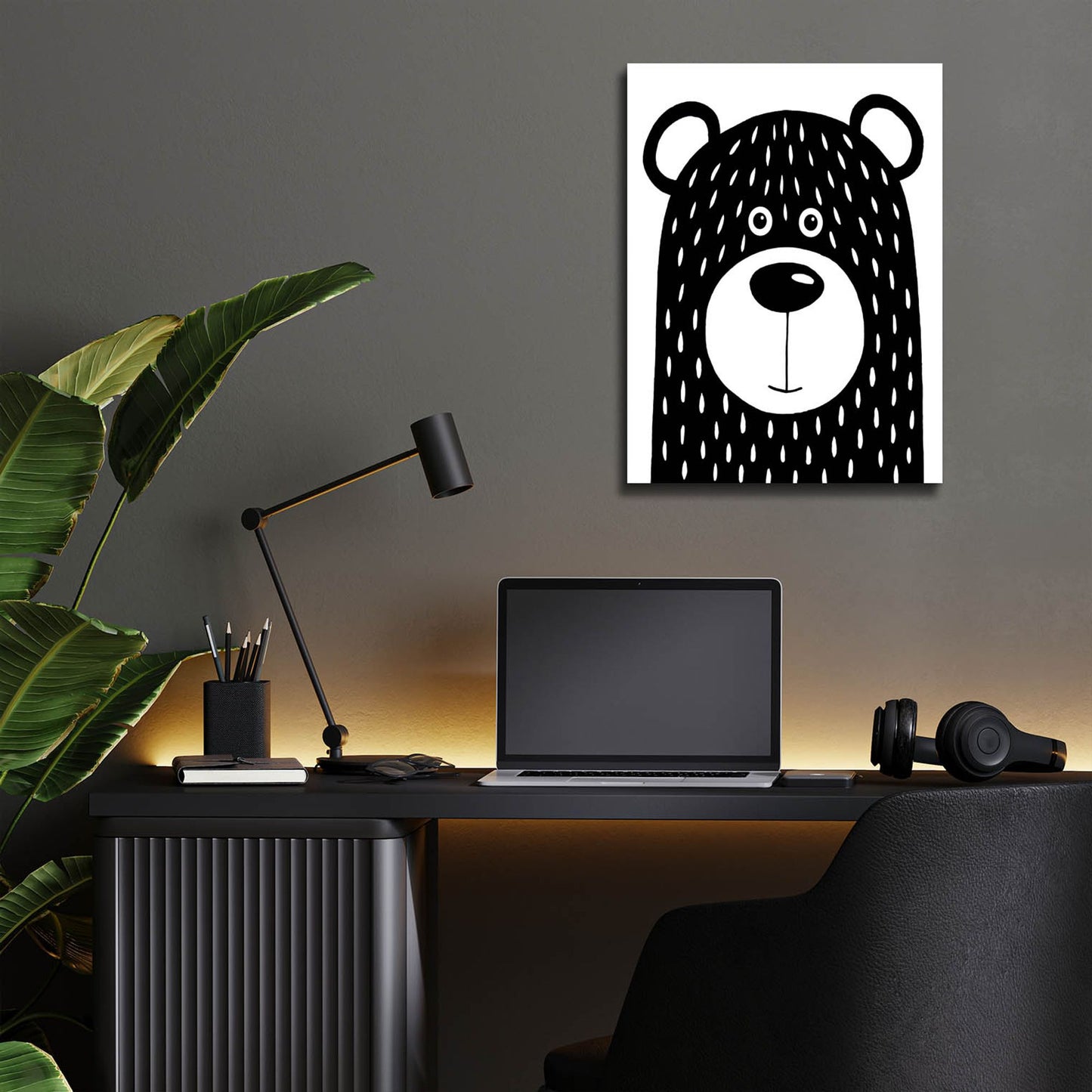 Epic Art ' Vanilla Bear' by Lucia Stewart, Acrylic Glass Wall Art,12x16