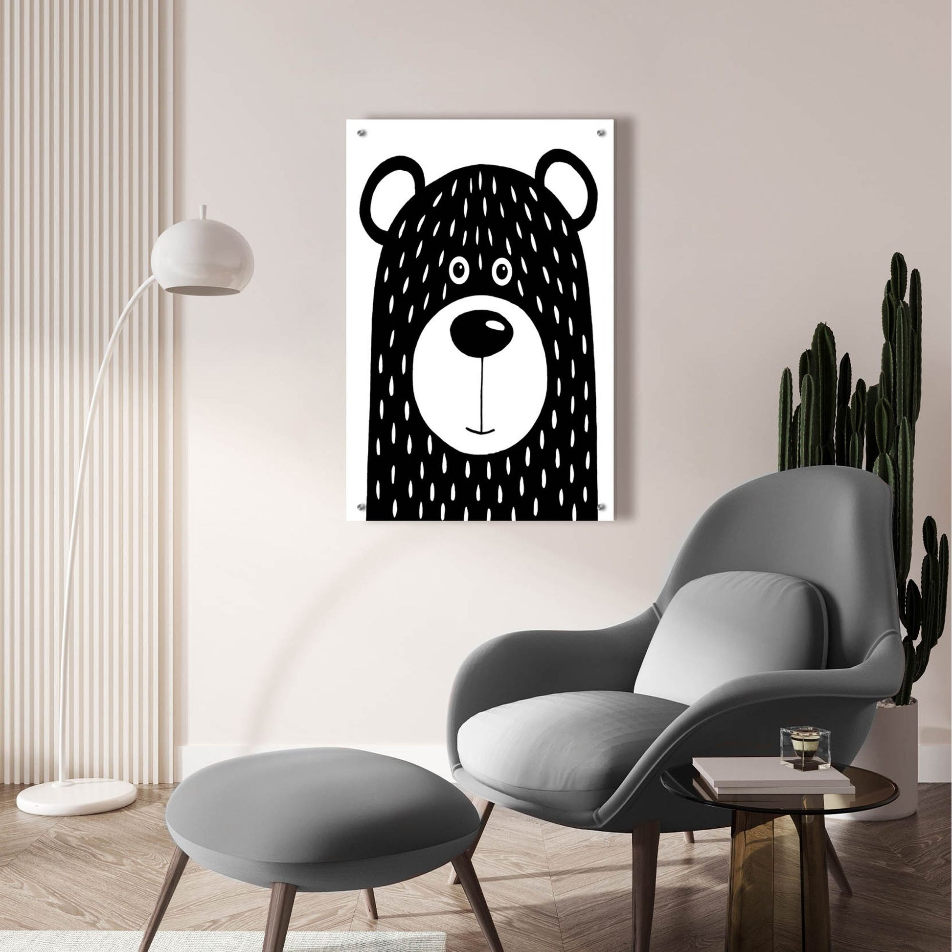 Epic Art ' Vanilla Bear' by Lucia Stewart, Acrylic Glass Wall Art,24x36