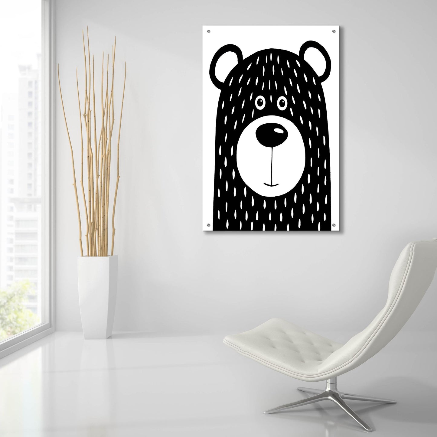 Epic Art ' Vanilla Bear' by Lucia Stewart, Acrylic Glass Wall Art,24x36