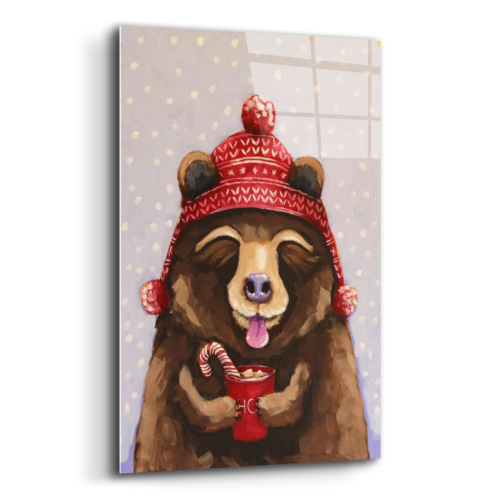 Epic Art ' Hot Chocolate Bear' by Lucia Stewart, Acrylic Glass Wall Art,12x16