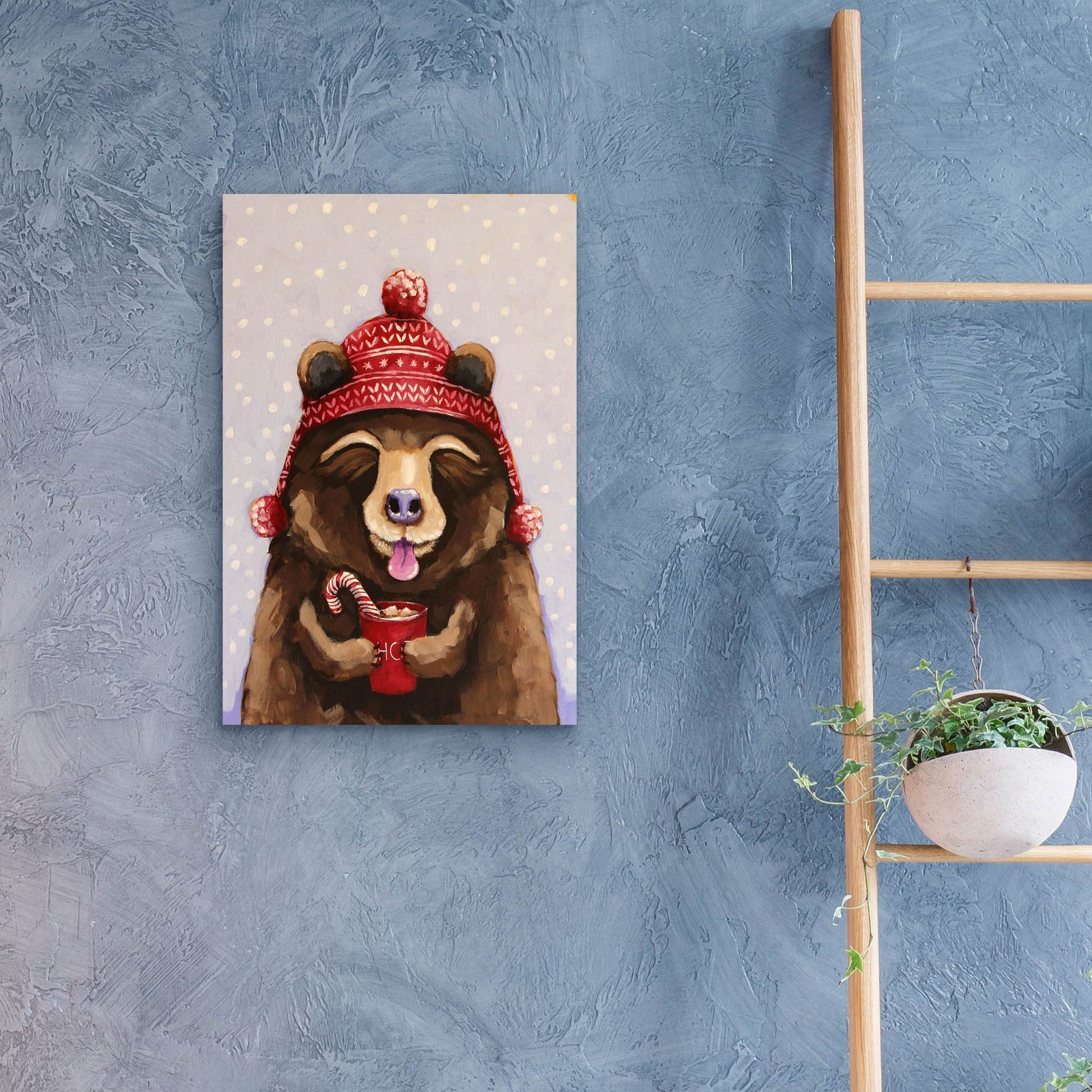 Epic Art ' Hot Chocolate Bear' by Lucia Stewart, Acrylic Glass Wall Art,16x24