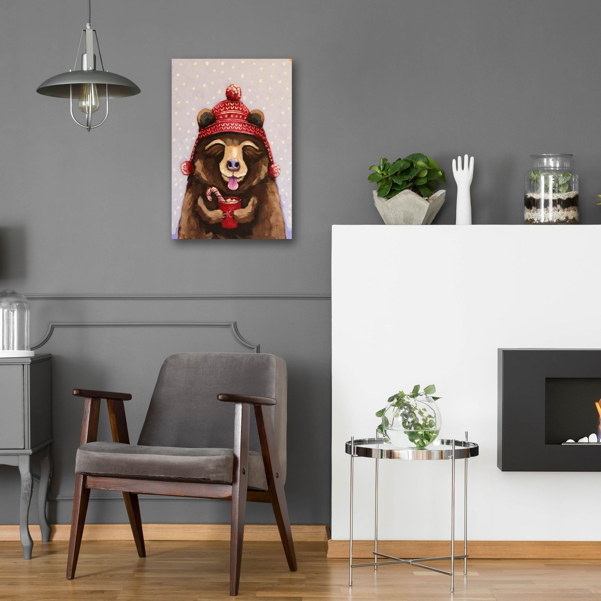 Epic Art ' Hot Chocolate Bear' by Lucia Stewart, Acrylic Glass Wall Art,16x24