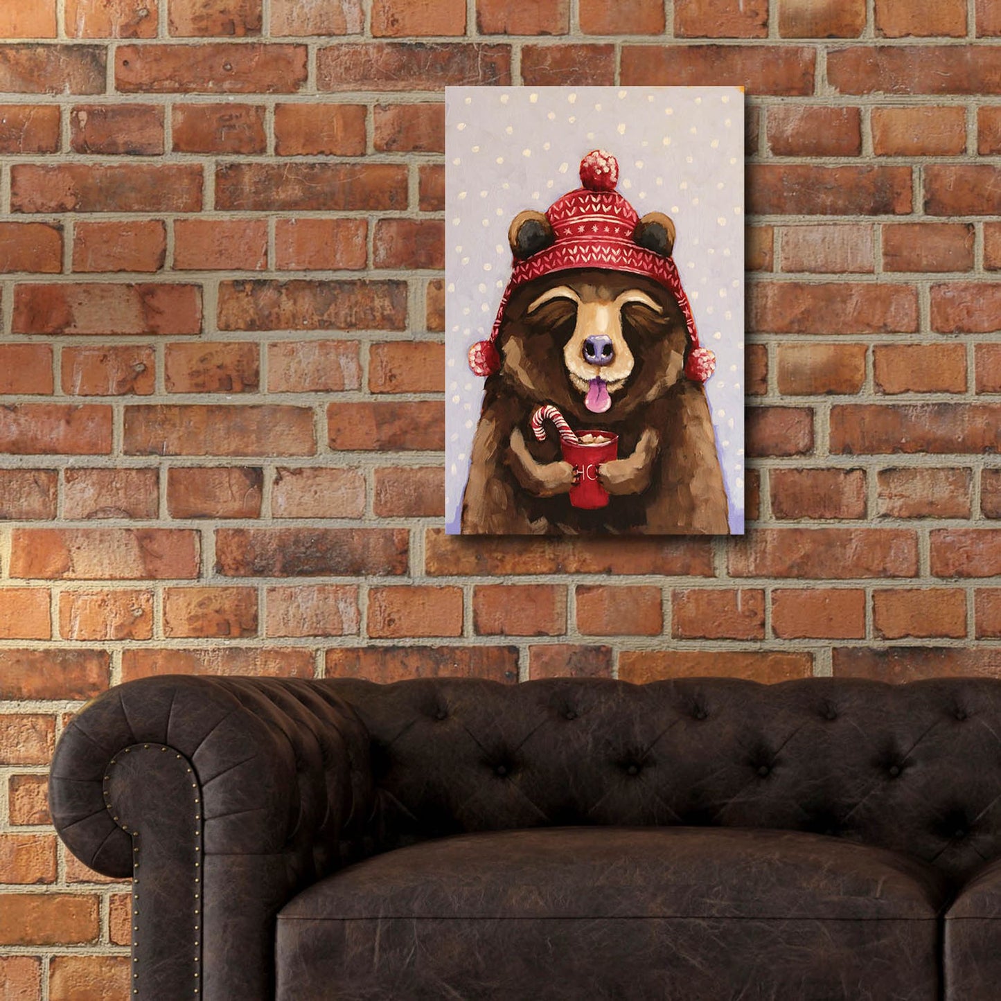 Epic Art ' Hot Chocolate Bear' by Lucia Stewart, Acrylic Glass Wall Art,16x24