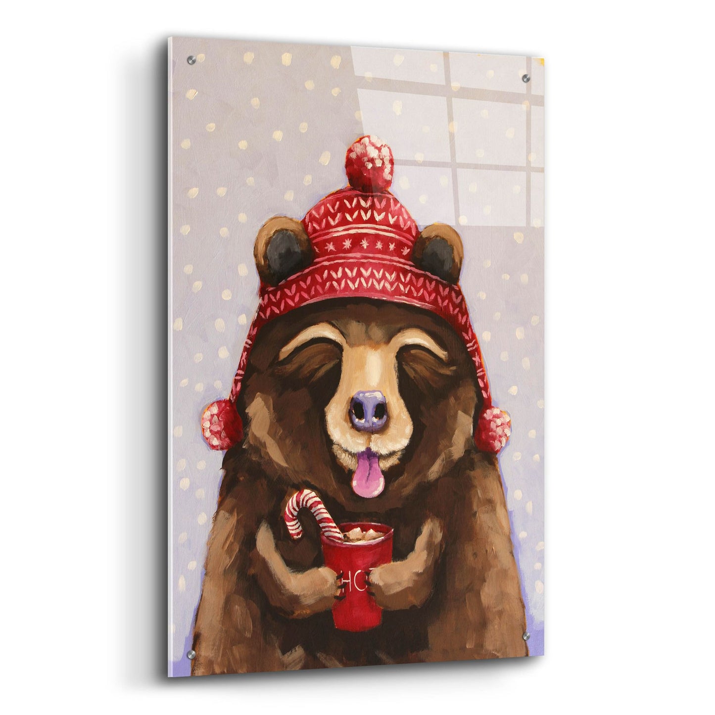 Epic Art ' Hot Chocolate Bear' by Lucia Stewart, Acrylic Glass Wall Art,24x36