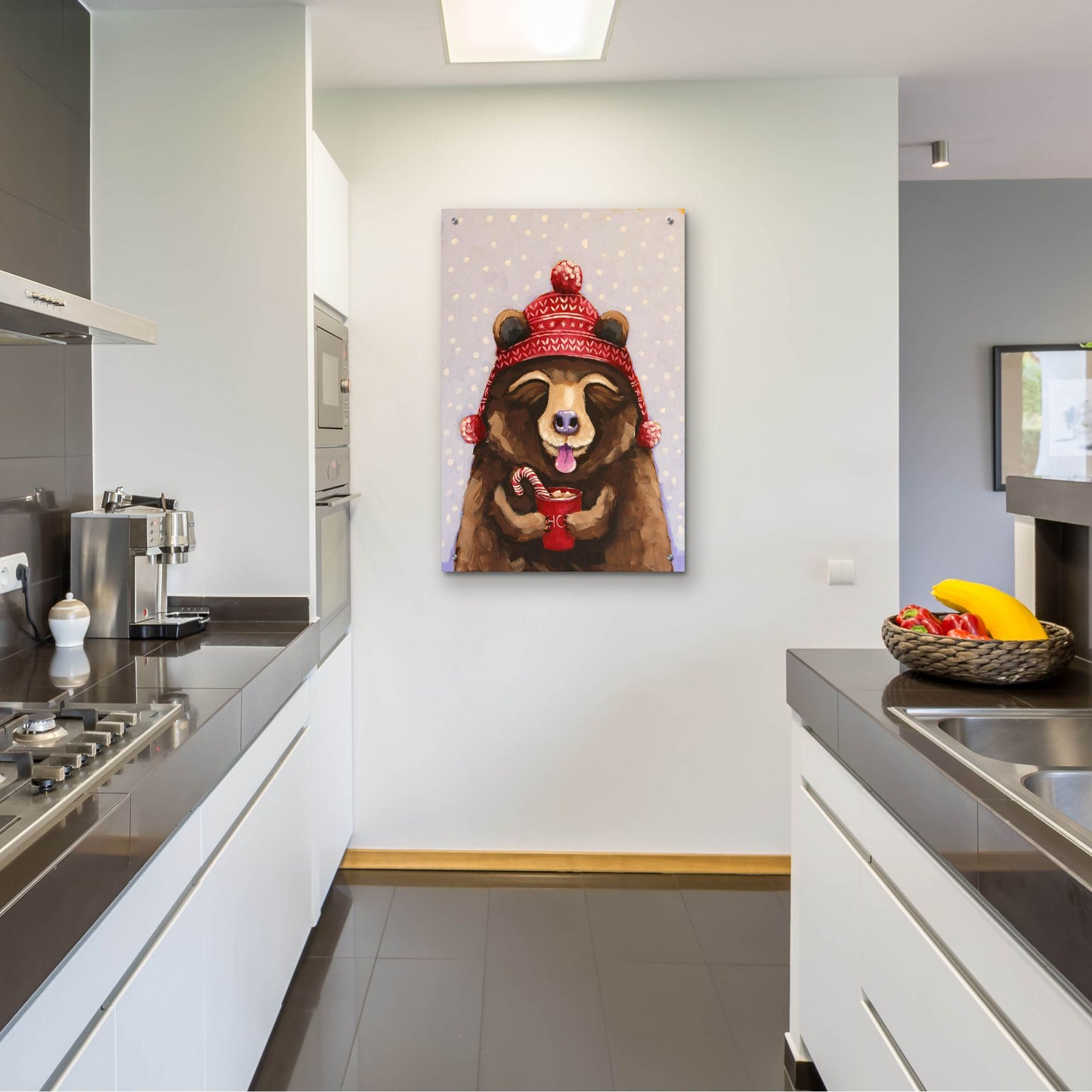 Epic Art ' Hot Chocolate Bear' by Lucia Stewart, Acrylic Glass Wall Art,24x36