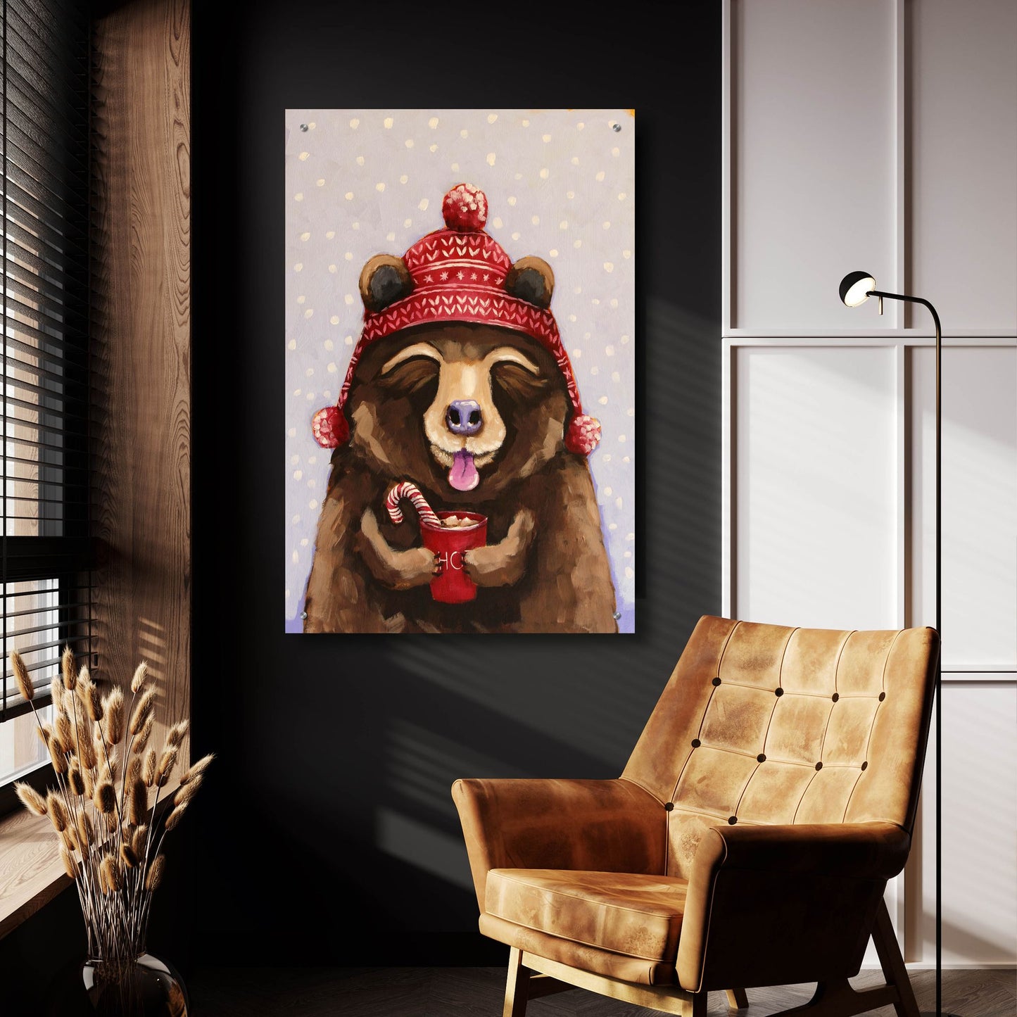 Epic Art ' Hot Chocolate Bear' by Lucia Stewart, Acrylic Glass Wall Art,24x36