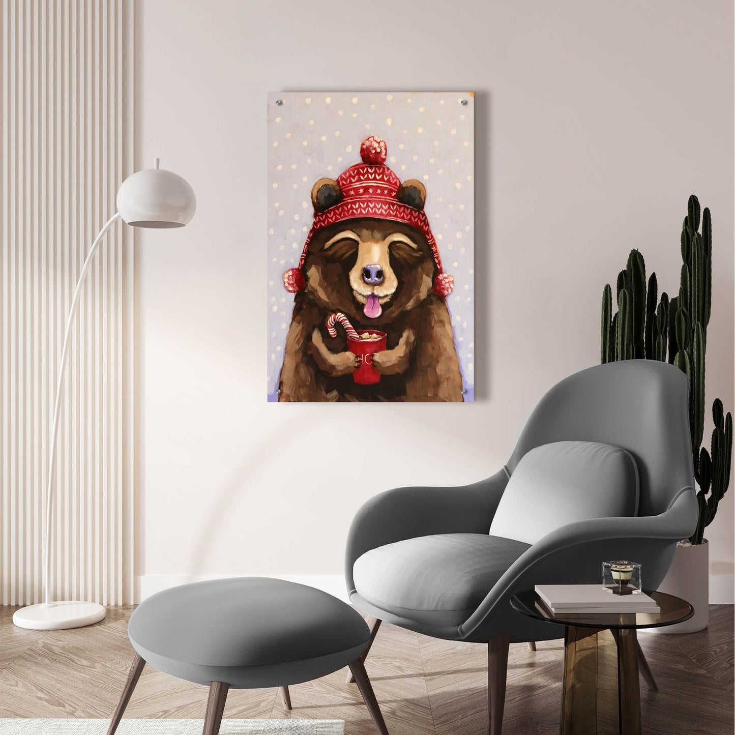 Epic Art ' Hot Chocolate Bear' by Lucia Stewart, Acrylic Glass Wall Art,24x36