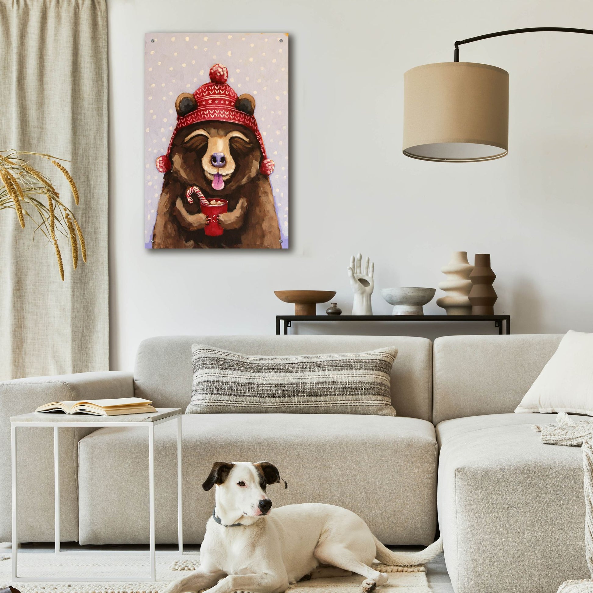 Epic Art ' Hot Chocolate Bear' by Lucia Stewart, Acrylic Glass Wall Art,24x36