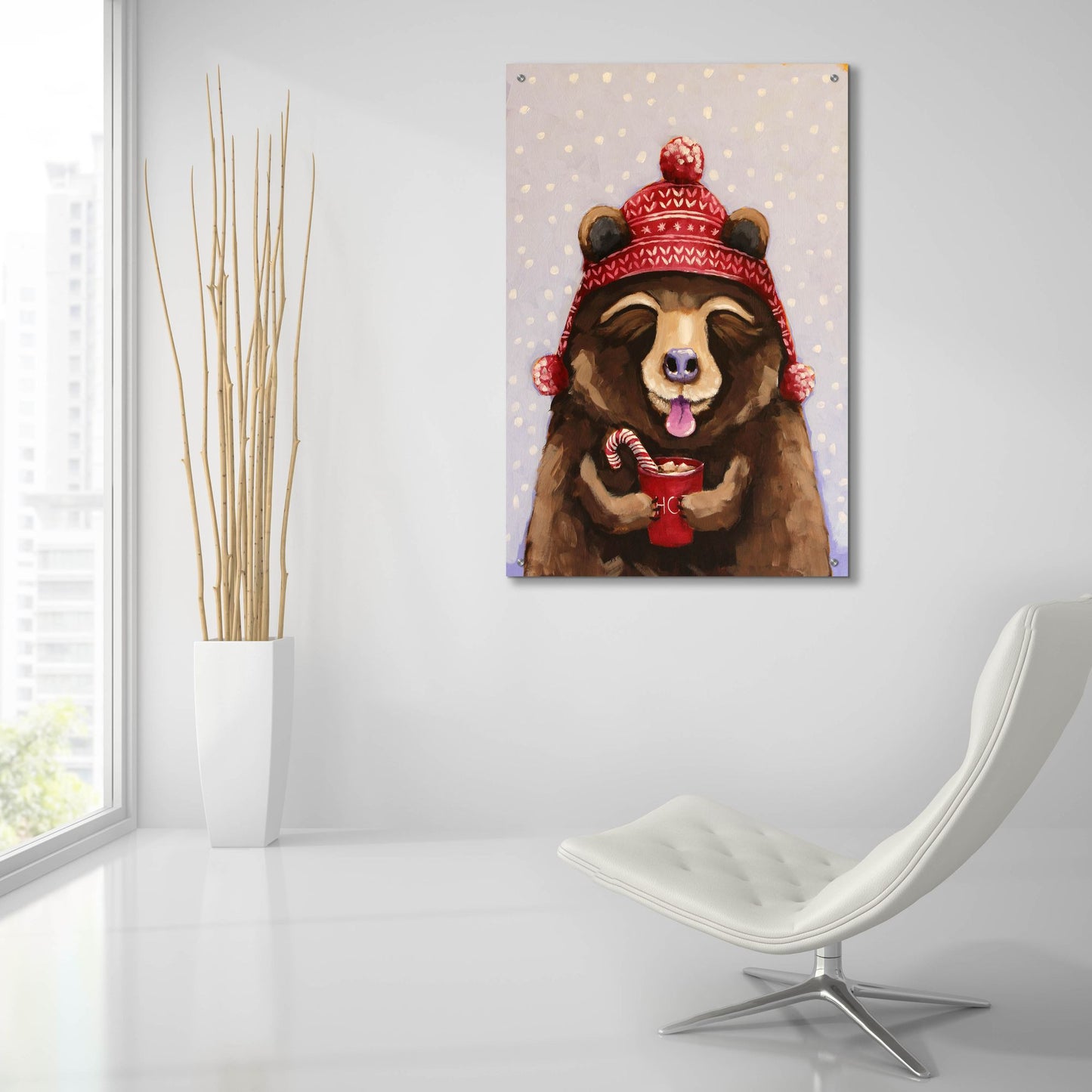 Epic Art ' Hot Chocolate Bear' by Lucia Stewart, Acrylic Glass Wall Art,24x36